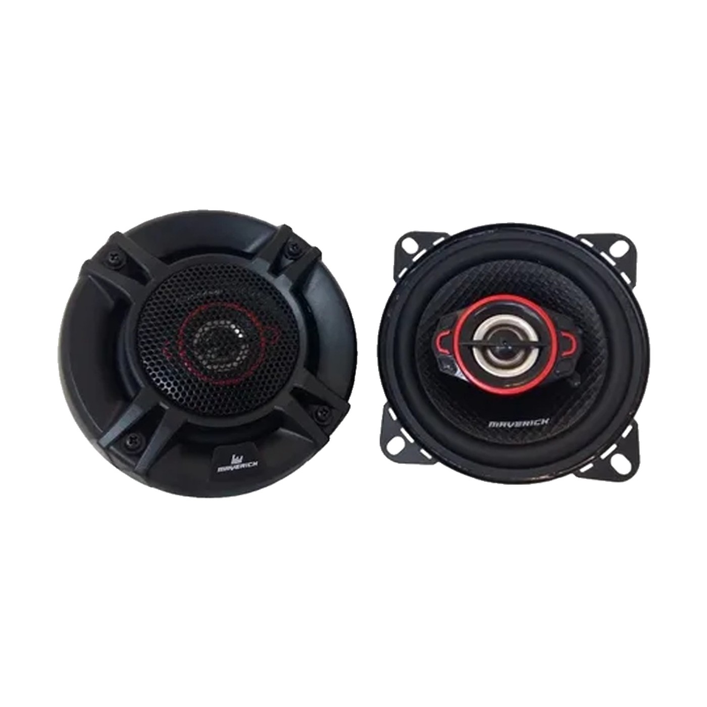 Parlantes Coaxiales 4 Pulgadas 2 Vías 40w Rms Para Auto Par Maverick Negro