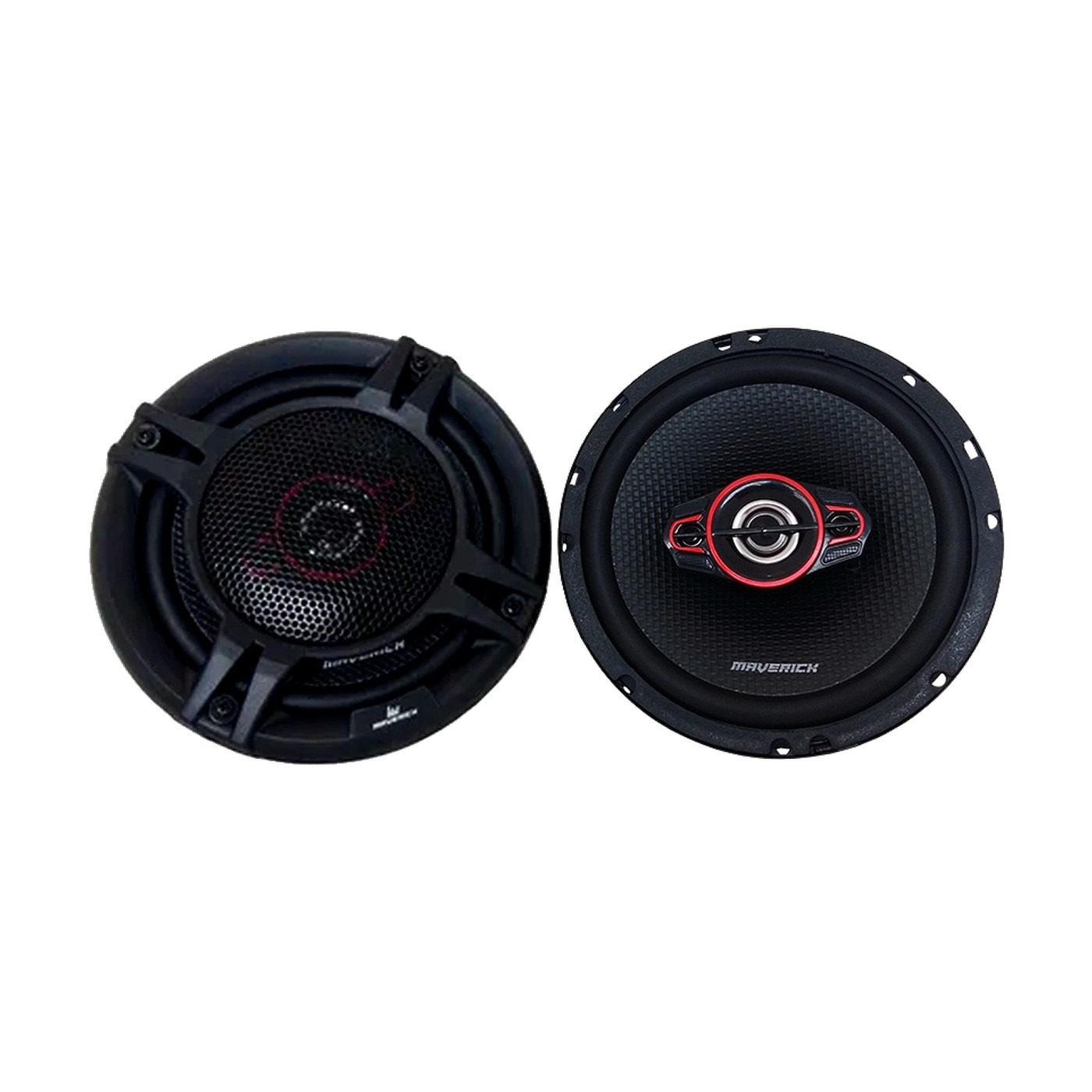 Parlantes Coaxiales 6,5 Pulgadas 4 Vías 600w Rms Para Auto Par Maverick Negro