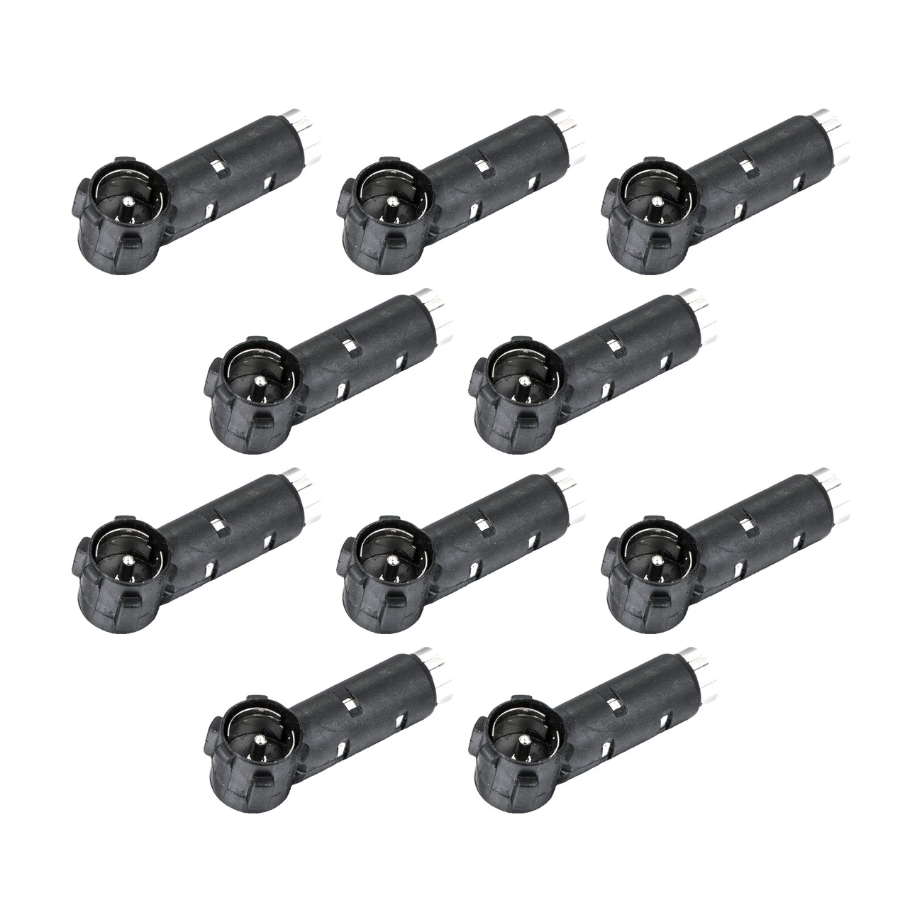 Adaptador Pin De Antena Din En L 90 Grados Para Estéreo Pack X 10 Maverick Negro