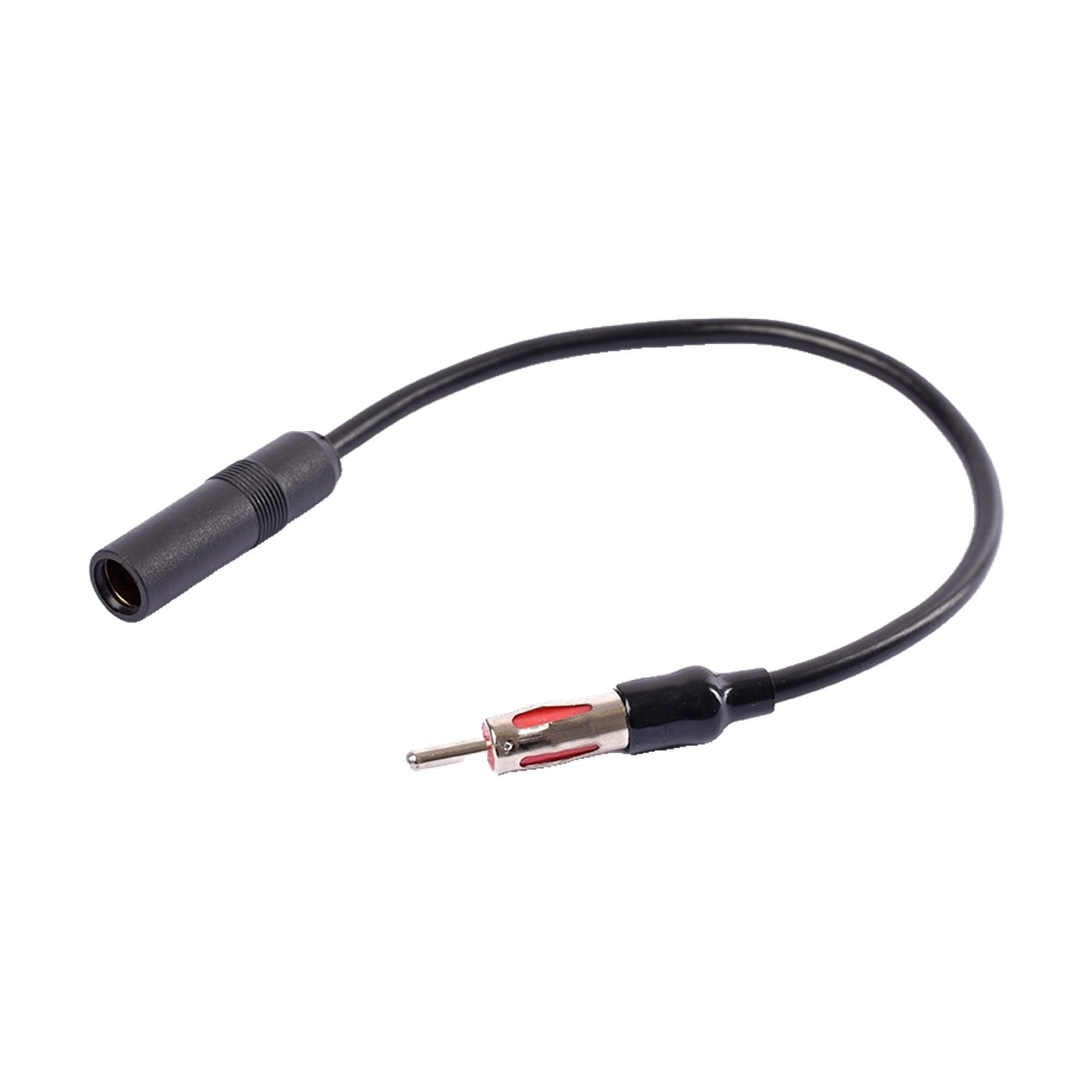 Cable Extensor De Antena Din Macho A Hembra 30 Cm Para Estéreo De Auto Maverick Negro