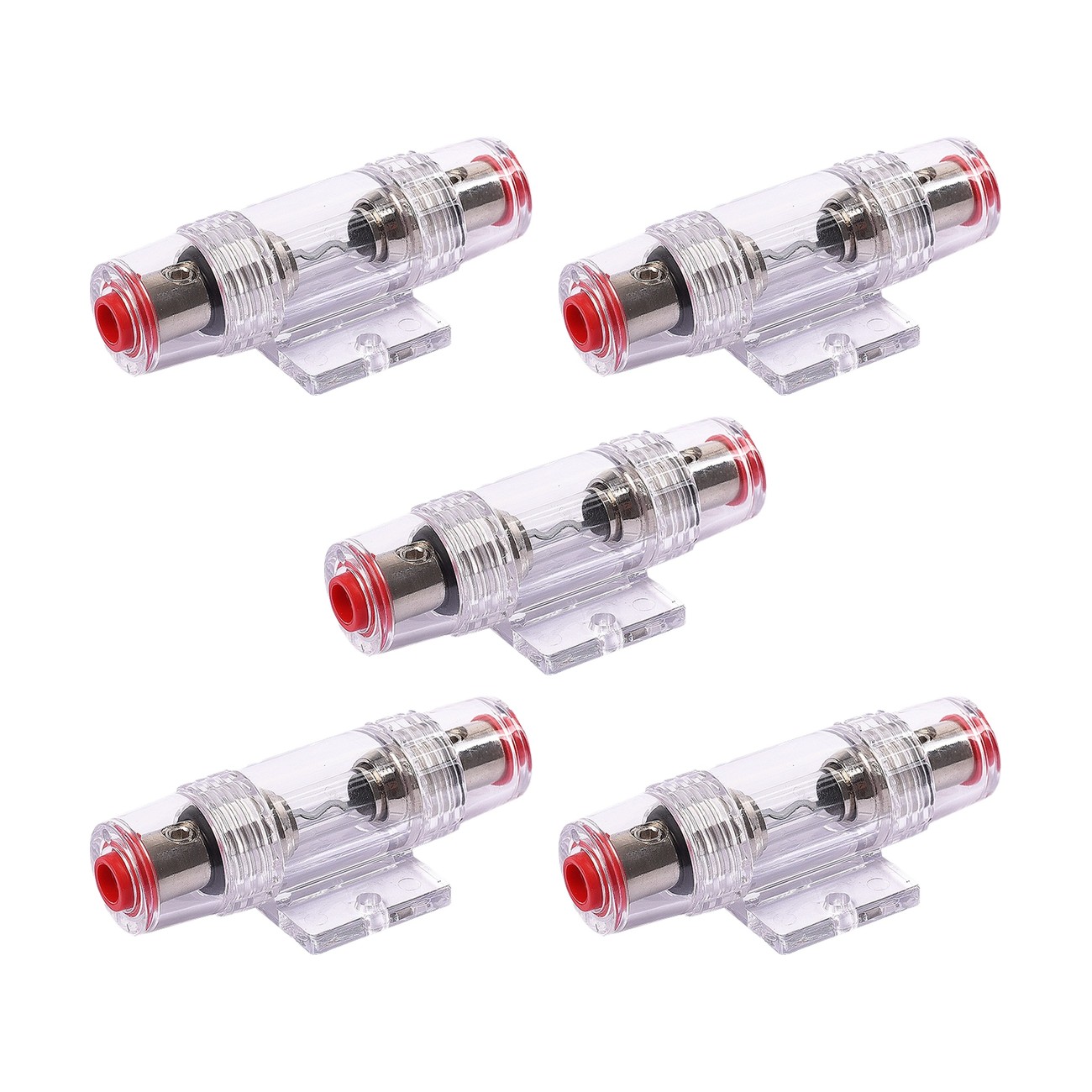 Portafusible Agu En Línea Niquelado Para Potencia De Audio Auto Pack X 5 Maverick