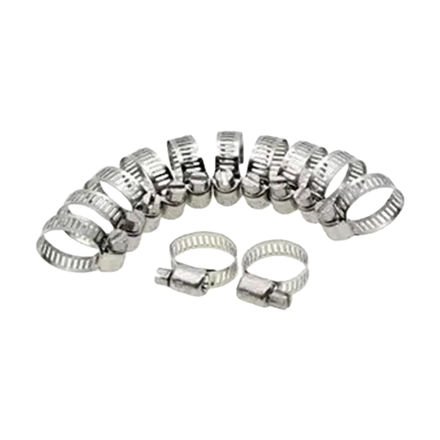 Abrazaderas Metalicas Para Mangueras Surtidas X10 Plateadas Oregon