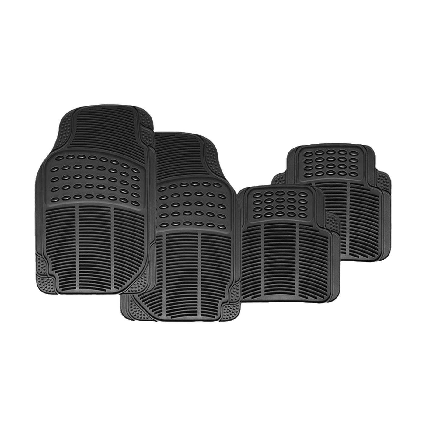 Cubre Alfombras Auto Universal Pvc 4 Piezas Negras Oregon