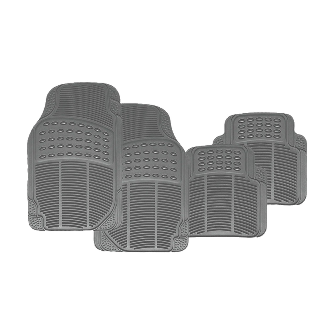 Cubre Alfombras Auto Universal Pvc 4 Piezas Grises Oregon