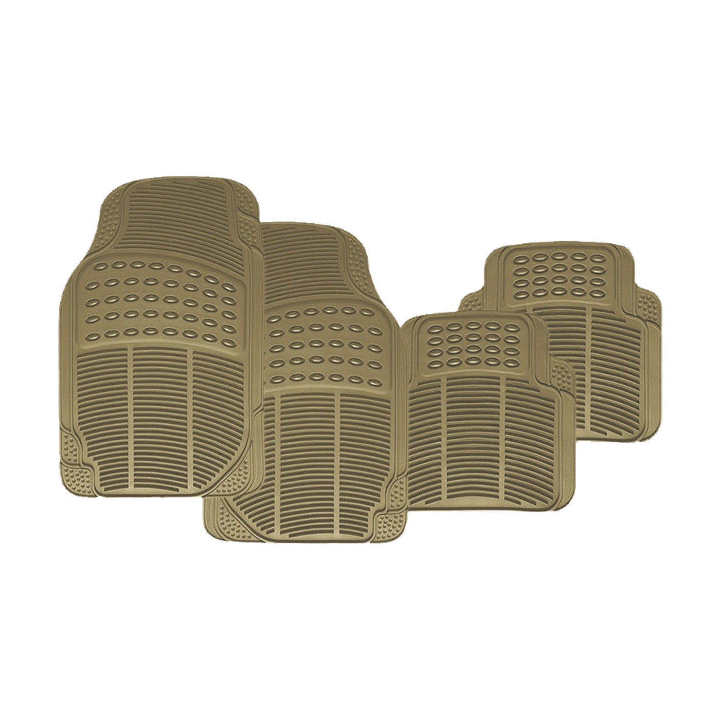 Cubre Alfombras Auto Universal Pvc 4 Piezas Beige Oregon
