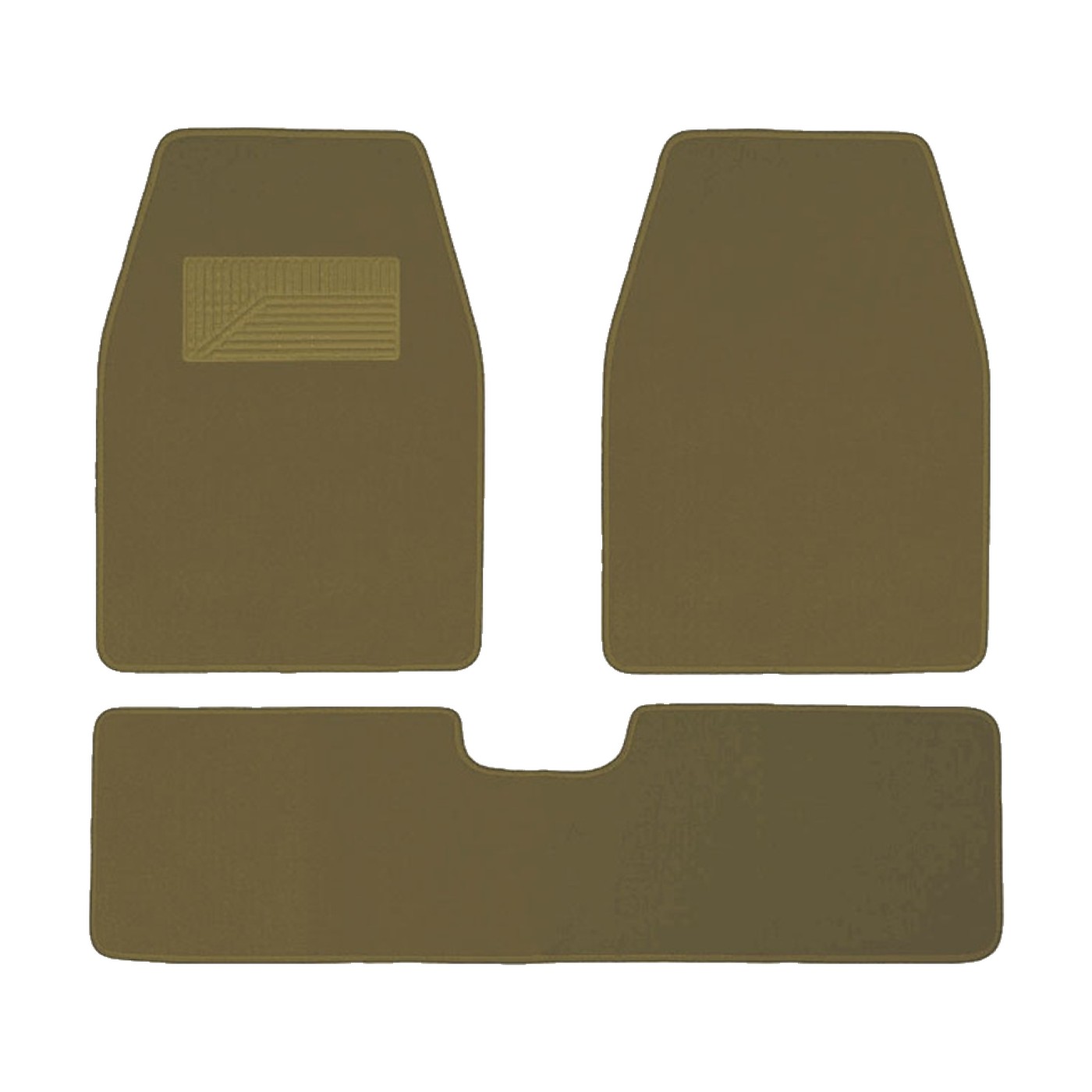 Cubre Alfombras Auto Universal De Carpeta Tipo Original 3 Piezas Delanteras Y Trasera Beige Oregon