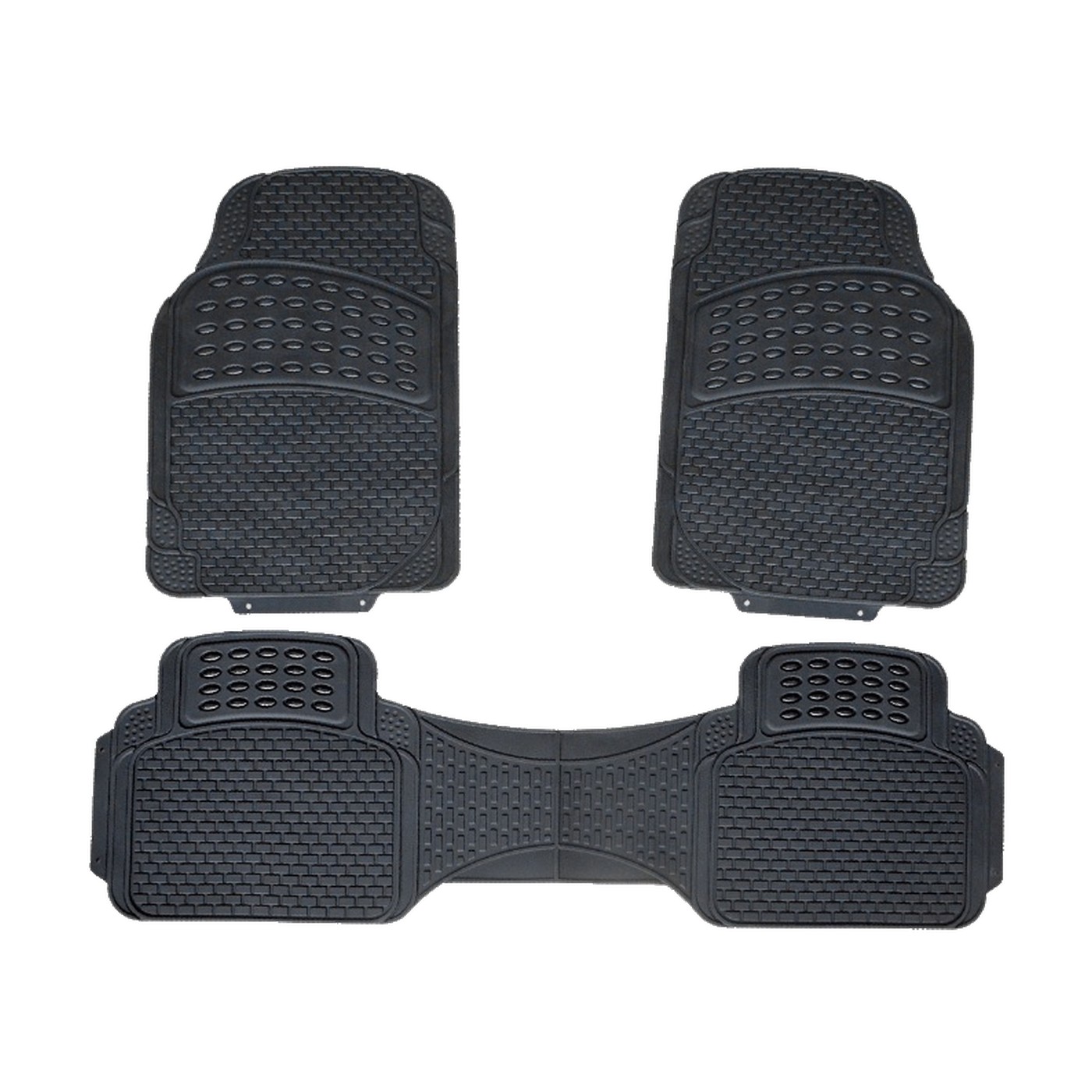 Cubre Alfombras Auto Universal Pvc Economicas 3 Piezas Delanteras Y Trasera Negras Oregon