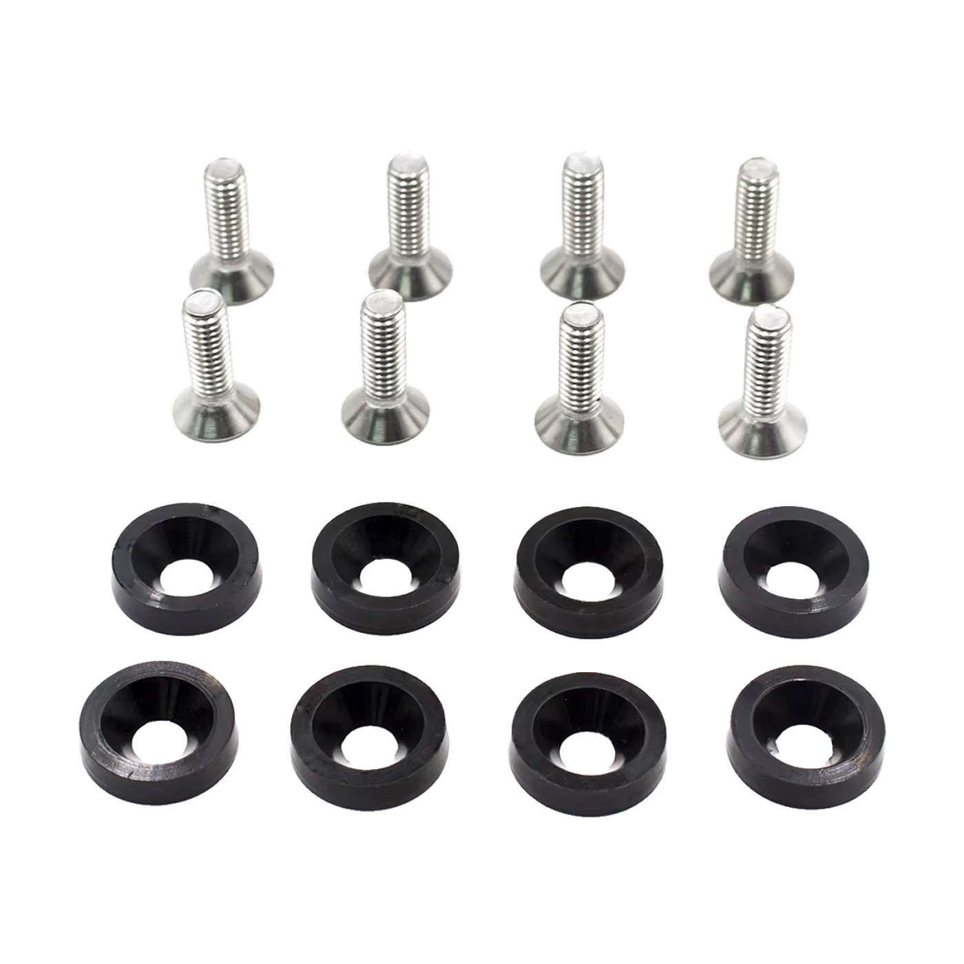 Arandelas Anodizadas Con Tornillo Aluminio Negro X8 Oregon