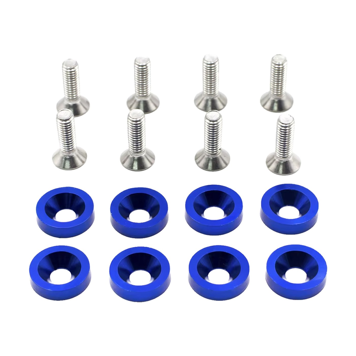 Arandelas Anodizadas Con Tornillo Aluminio Azul X8 Oregon