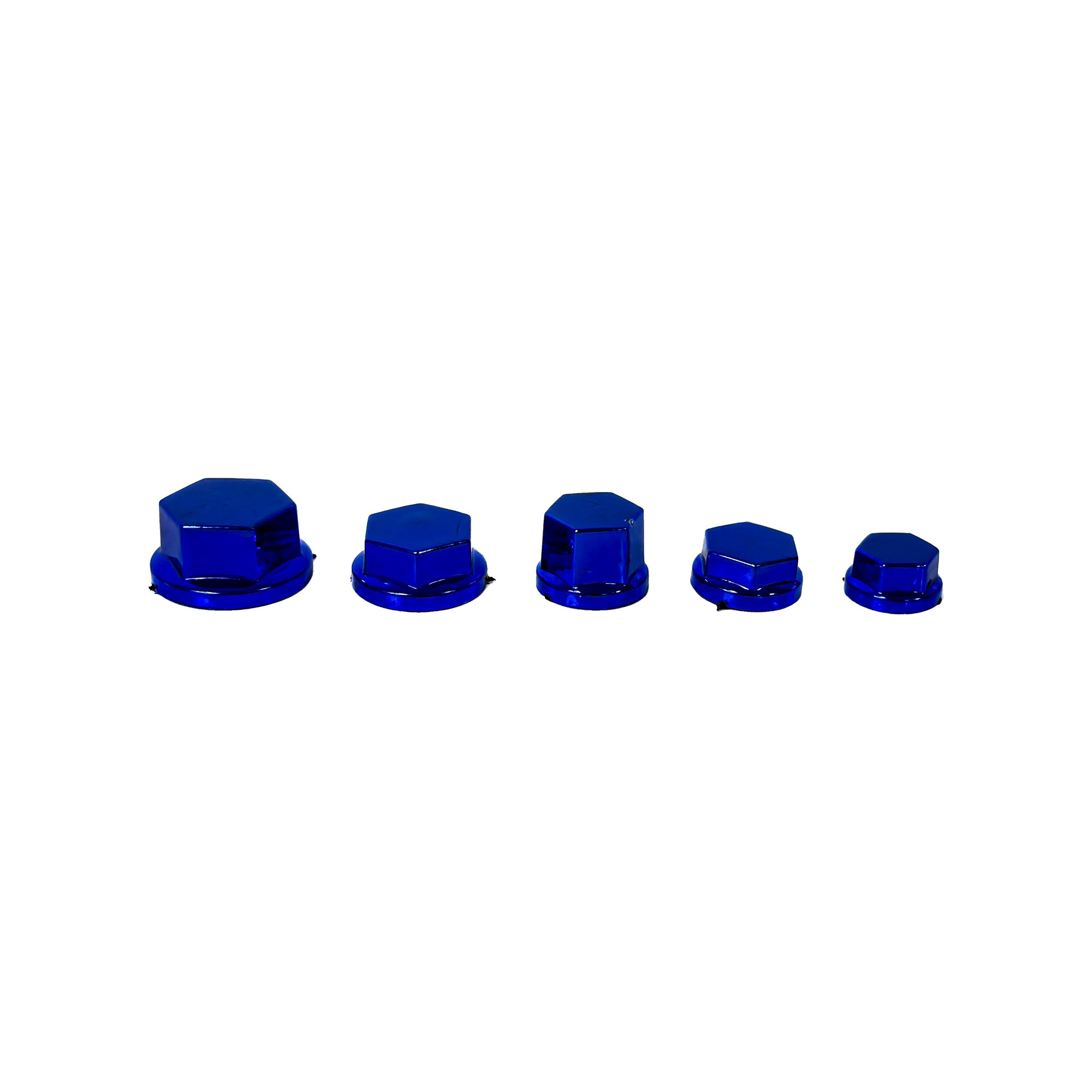 Kit 30 Cubre Tornillos Moto Universal Cromados Azul Oregon Azul