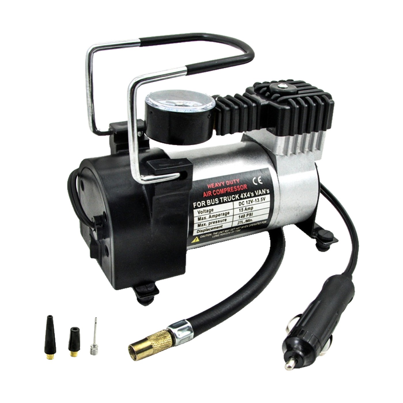 Compresor De Aire 12v 140 Psi 1 Cilindro 30 Mm 10a Para Auto Oregon