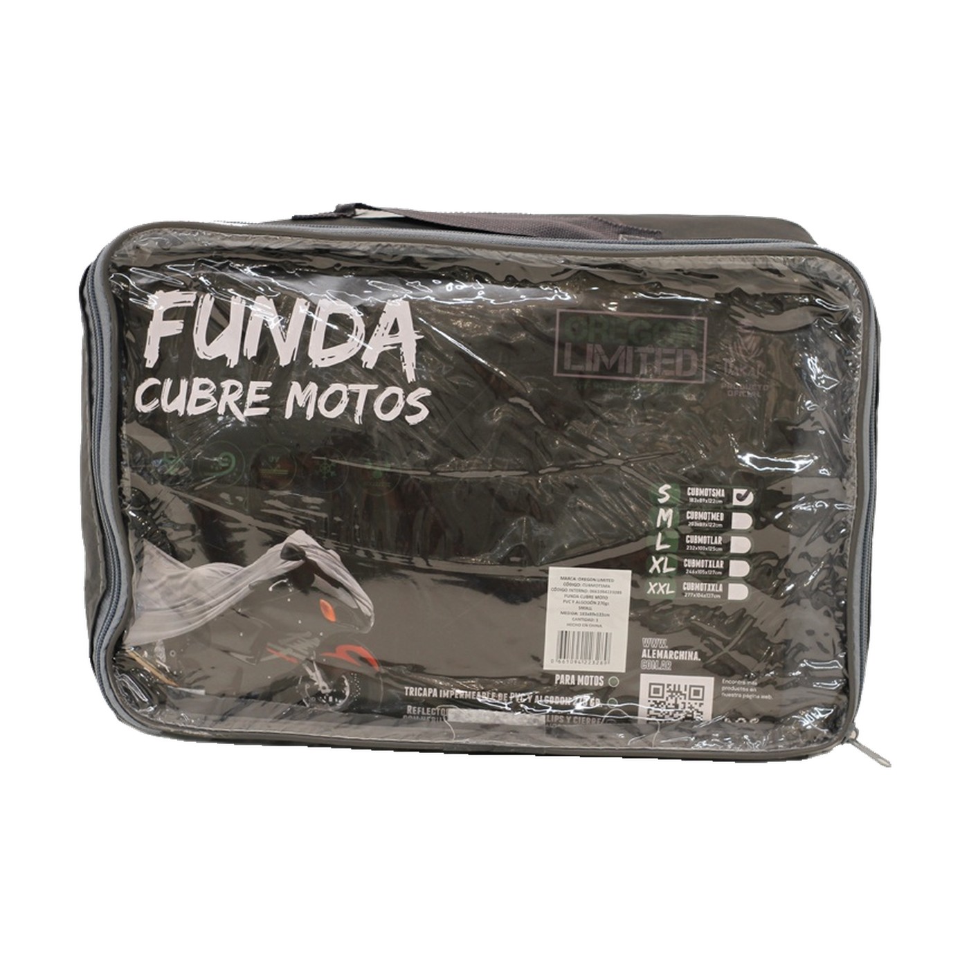 Funda Cubre Moto Impermeable Tricapa Dakar M Oregon