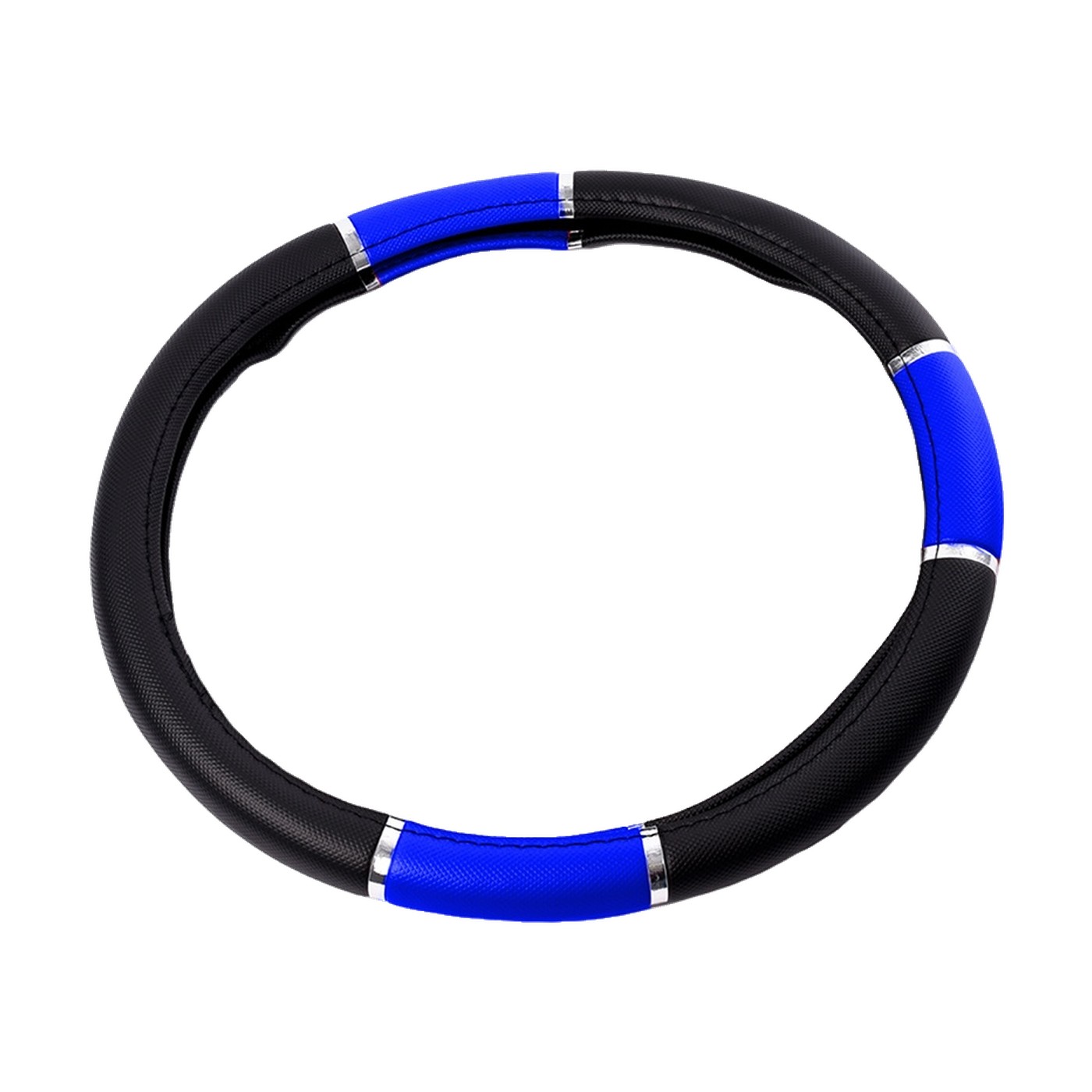 Cubre Volante Pvc Con Reflector Tres Franjas Oregon Negro Y Azul