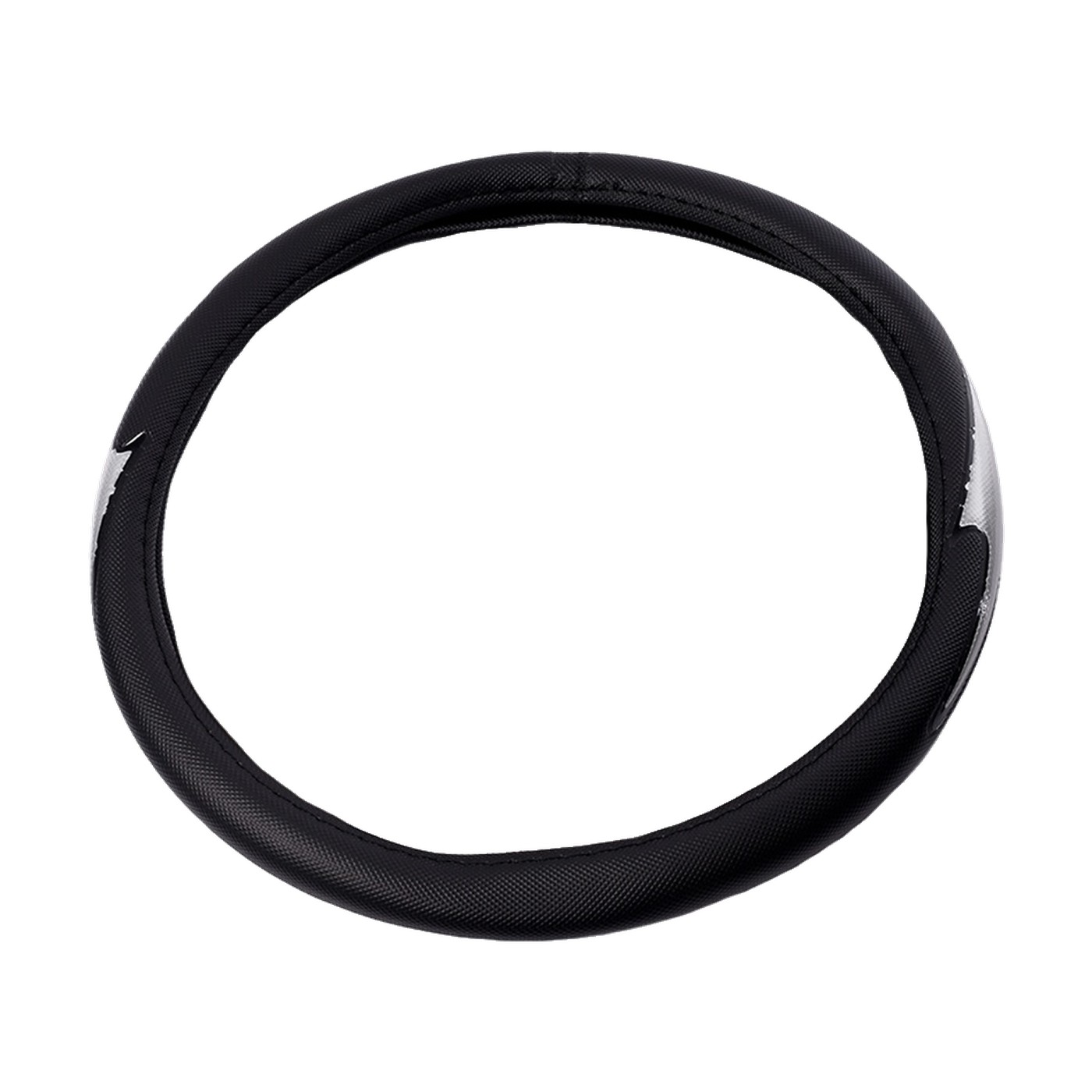 Cubre Volante Pvc Con Reflector Negro Y Plateado Inserto Lateral Oregon