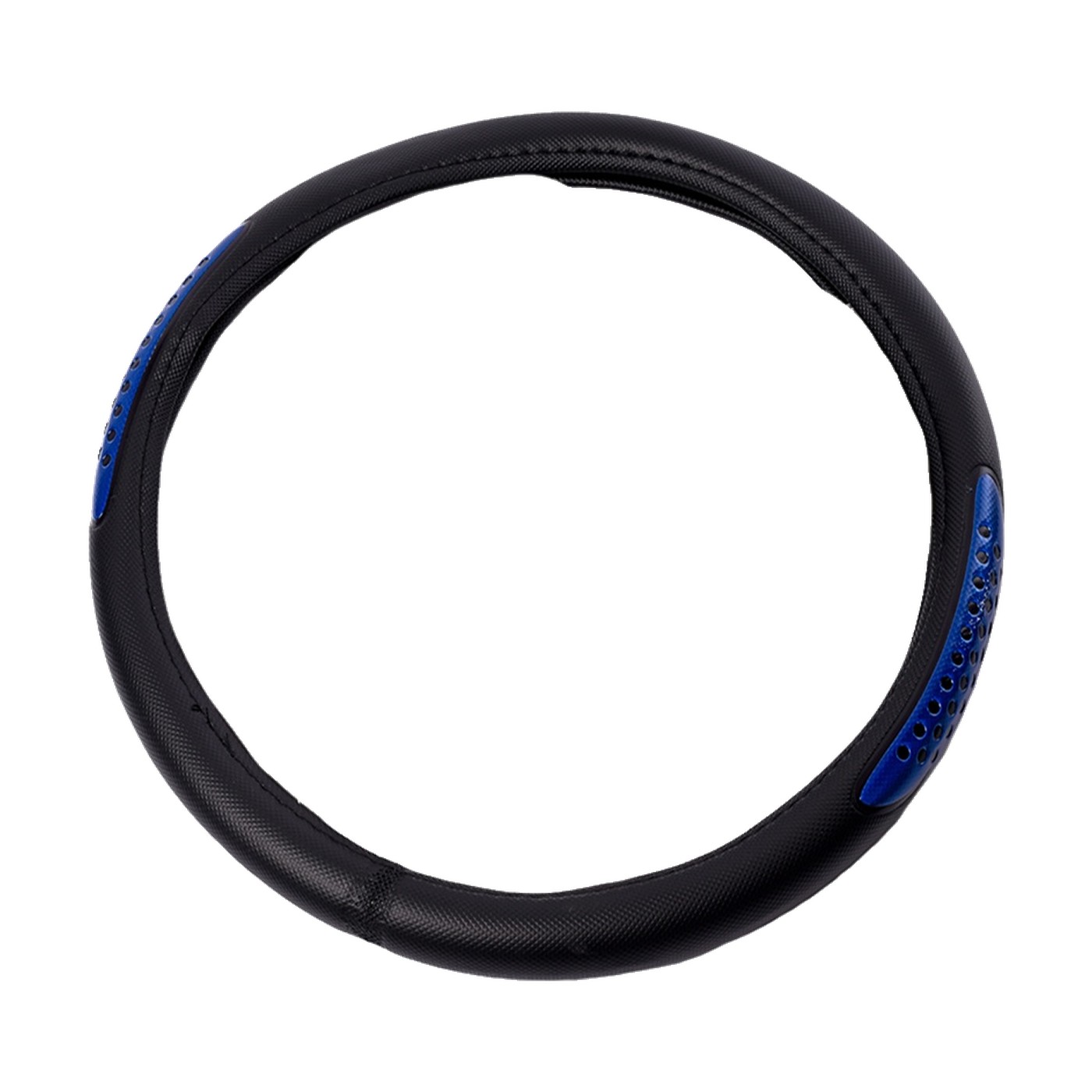 Cubre Volante Pvc Con Reflector Inserto Perforado Oregon Negro Y Azul