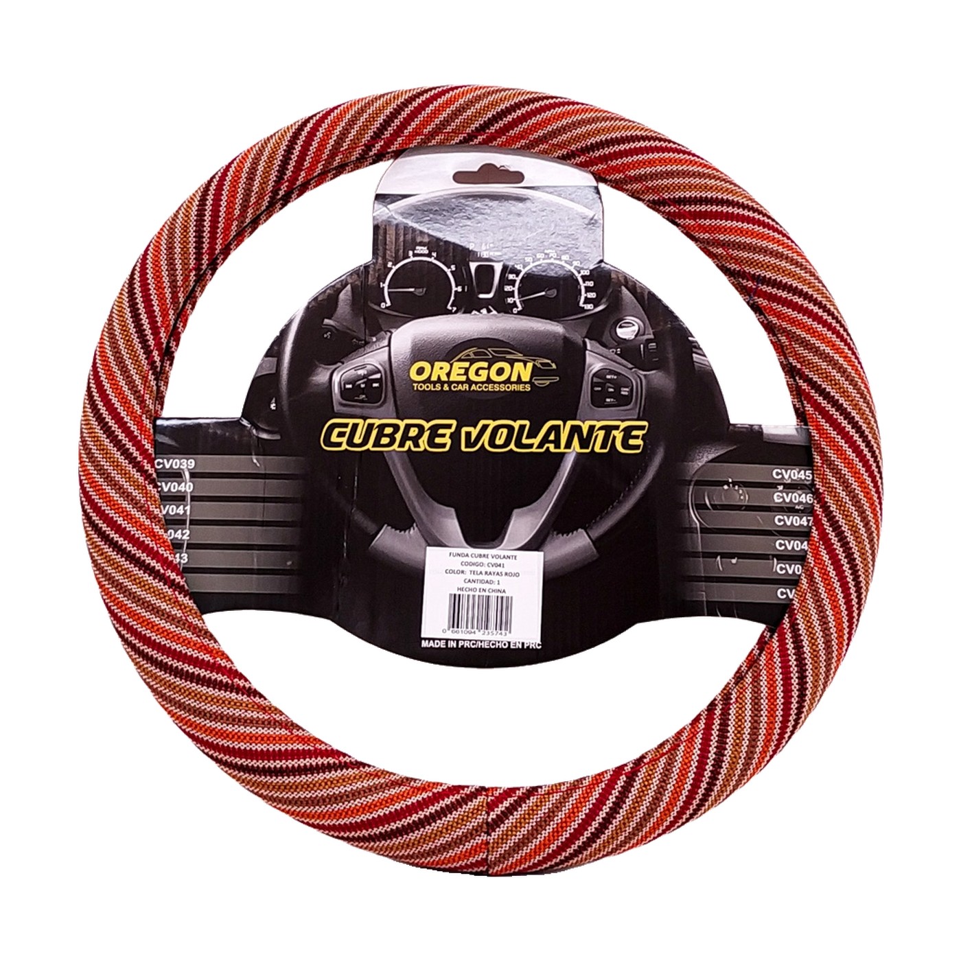 Cubre Volante Woodstock Hippie Escala Rojos Tela Oregon