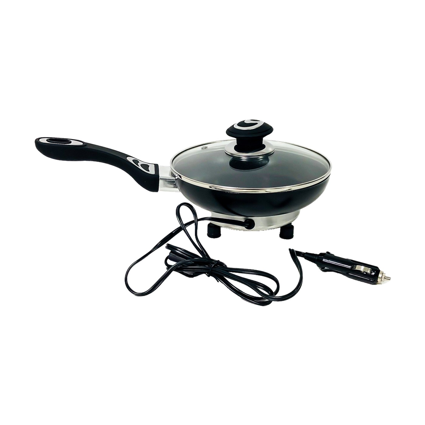 Olla Freidora 24v Aluminio Teflon Tapa De Vidrio Alto 4 Cm