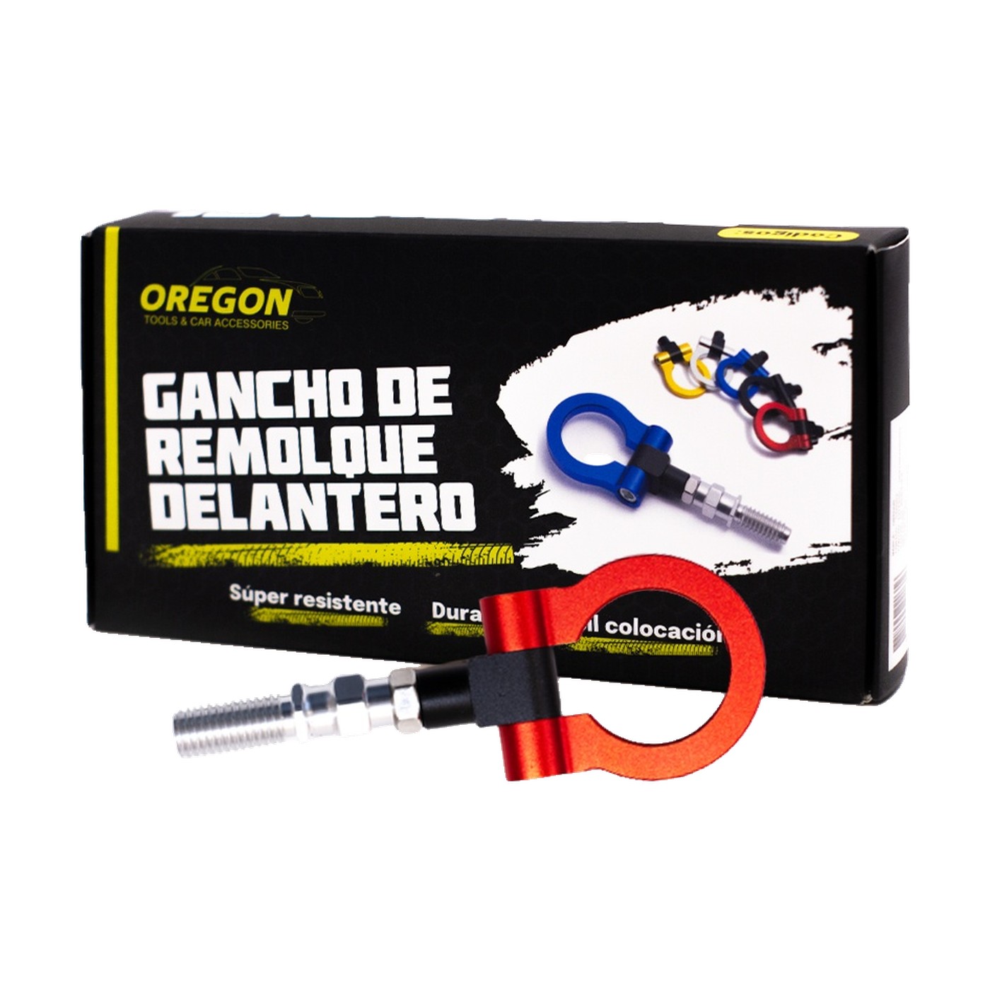Gancho De Remolque Universal Competicion Picadas Rojo Oregon
