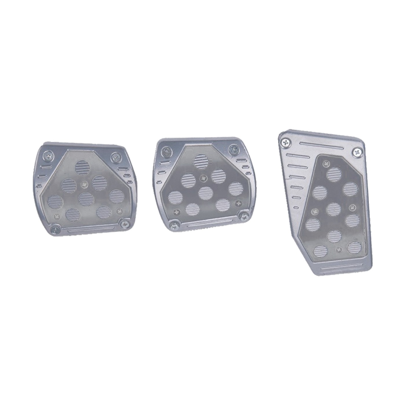 Cubre Pedales Deportivo Universal Plateado Circulos 3 Piezas Oregon