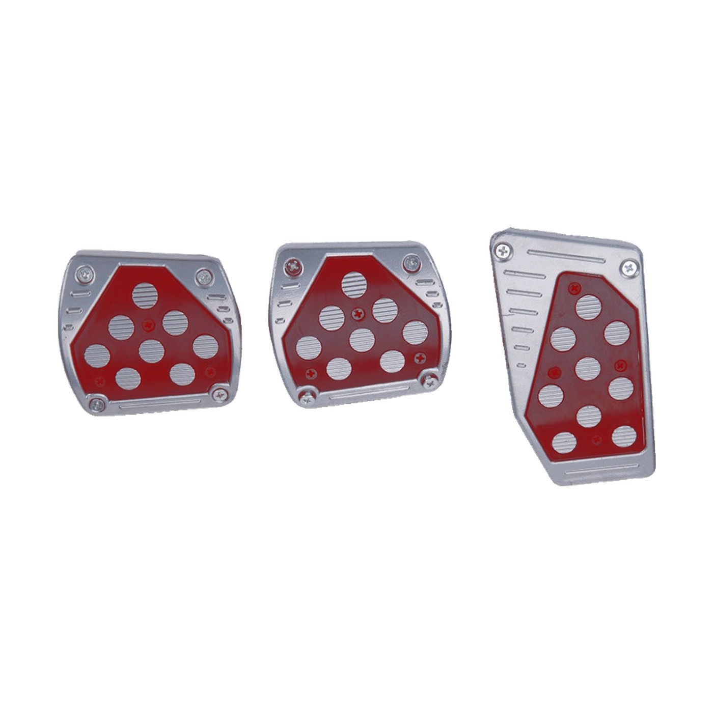 Cubre Pedales Deportivo Universal Rojo Circulos 3 Piezas Oregon
