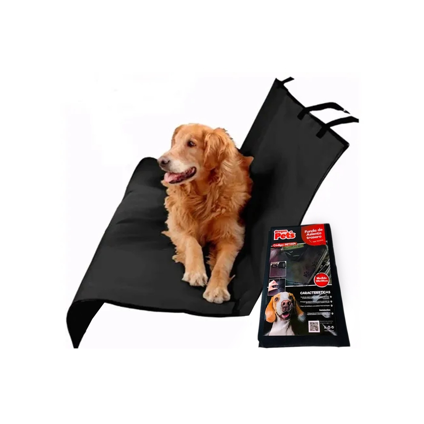 Cubre Asiento Mascotas Oxford 130x135 Cm Apoyacabezas Oregon