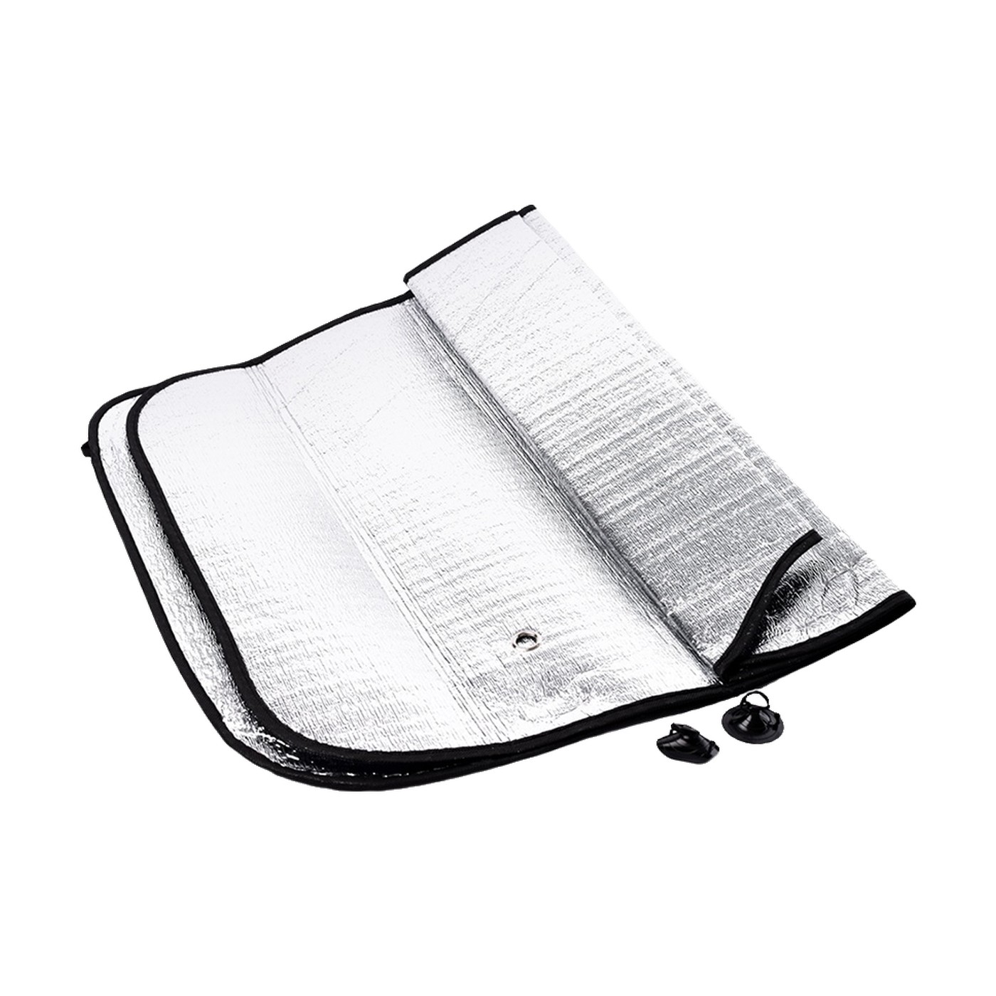 Parasol Frontal Aluminio Doble Plateado 130x60 Cm Oregon