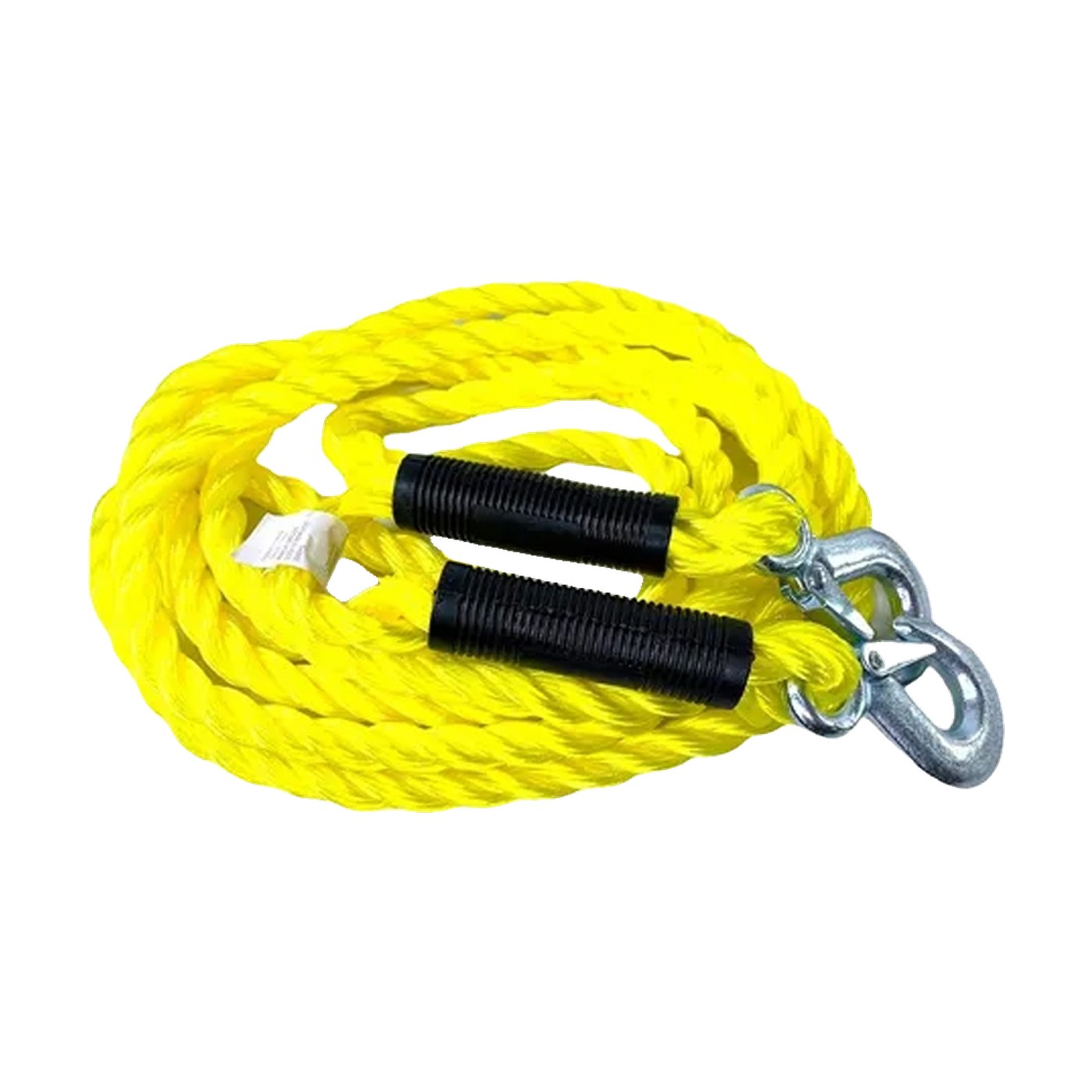 Soga De Remolque Trenzada 14 Mm X 4 Metros 3000 Kg Amarilla Con Ganchos Oregon Amarilla