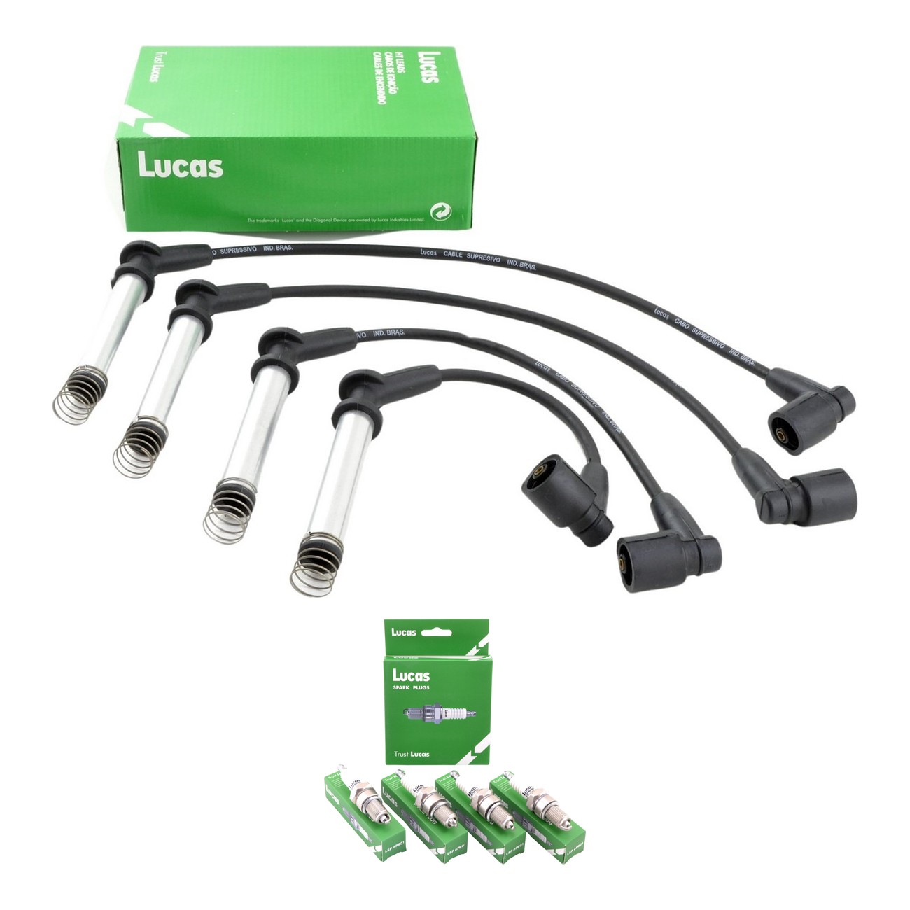 Kit Cables Y Bujias Lucas Silicona Chevrolet Montana 1.8 8v Prisma 1.4 8v Spin 1.8 8v