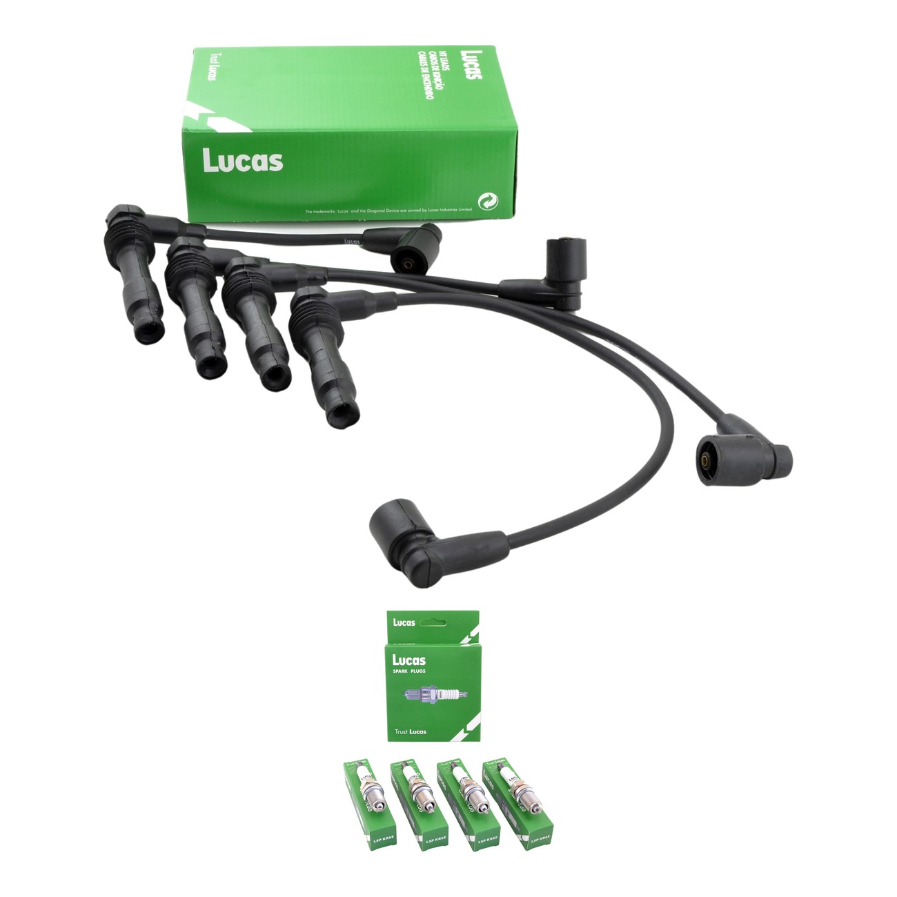 Kit Cables Y Bujias Lucas Silicona Chevrolet Astra 2.0 16v 2.4 16v Vectra 2.0 16v 2.2 16v 2.4 16v Zafira 2.0 16v