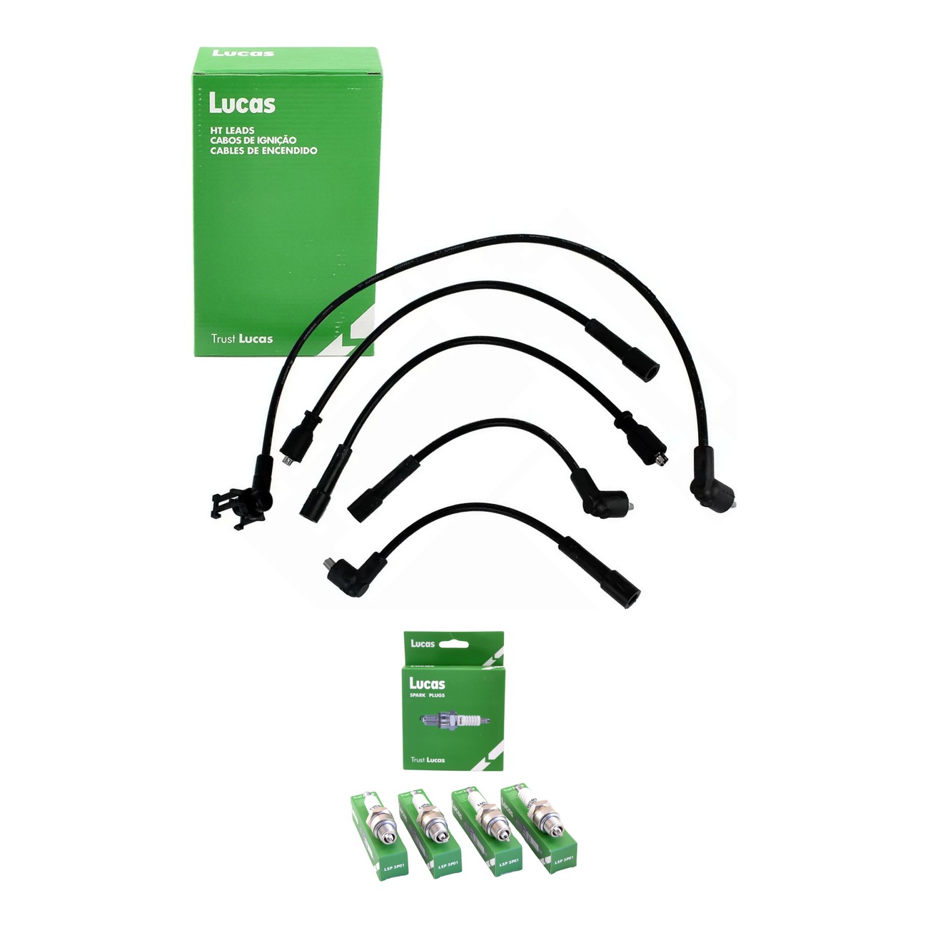 Kit Cables Y Bujias Lucas Silicona Renault 11 1.4 12 1.4 9 1.4