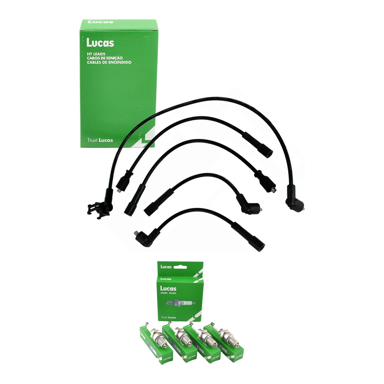 Kit Cables Y Bujias Lucas Silicona Renault 19 1.6 8v Clio 1.6 8v