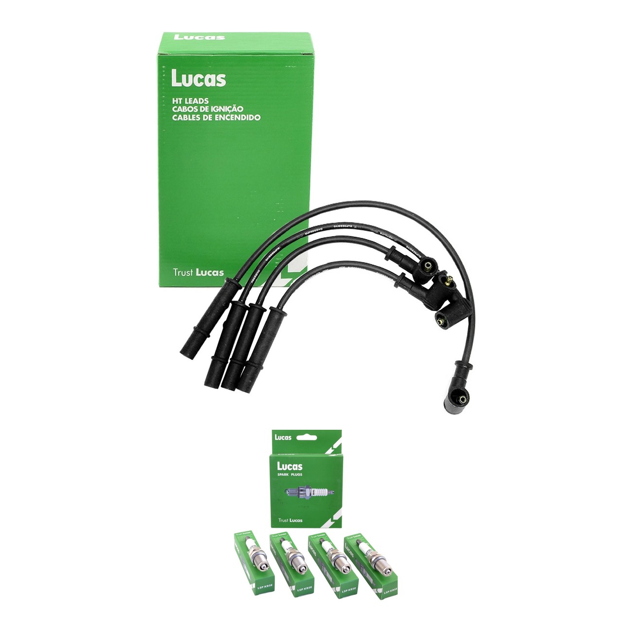 Kit Cables Y Bujias Lucas Silicona Renault Kangoo 1.6 8v Symbol 1.6 8v
