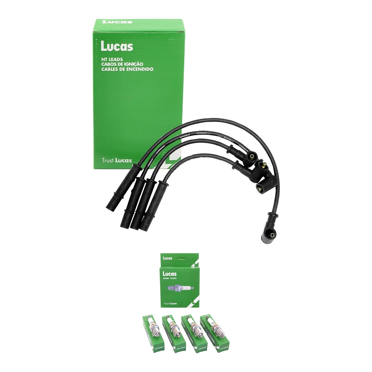 Kit Cables Y Bujias Lucas Silicona Renault Logan 1.6 8v Megane 1.6 8v Sandero 1.6 8v
