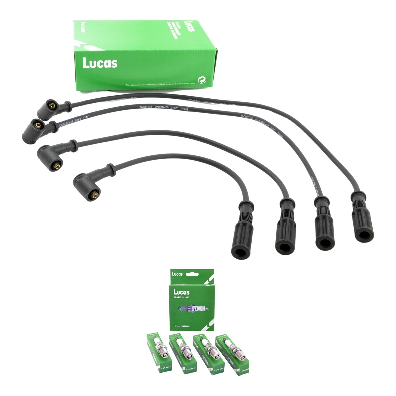 Kit Cables Y Bujias Lucas Silicona Fiat Fiorino 1.3 8v Idea 1.4 8v Palio 1.4 8v Punto 1.4 8v Siena 1.4 8v Strada 1.4 8v Uno 1.3 8v