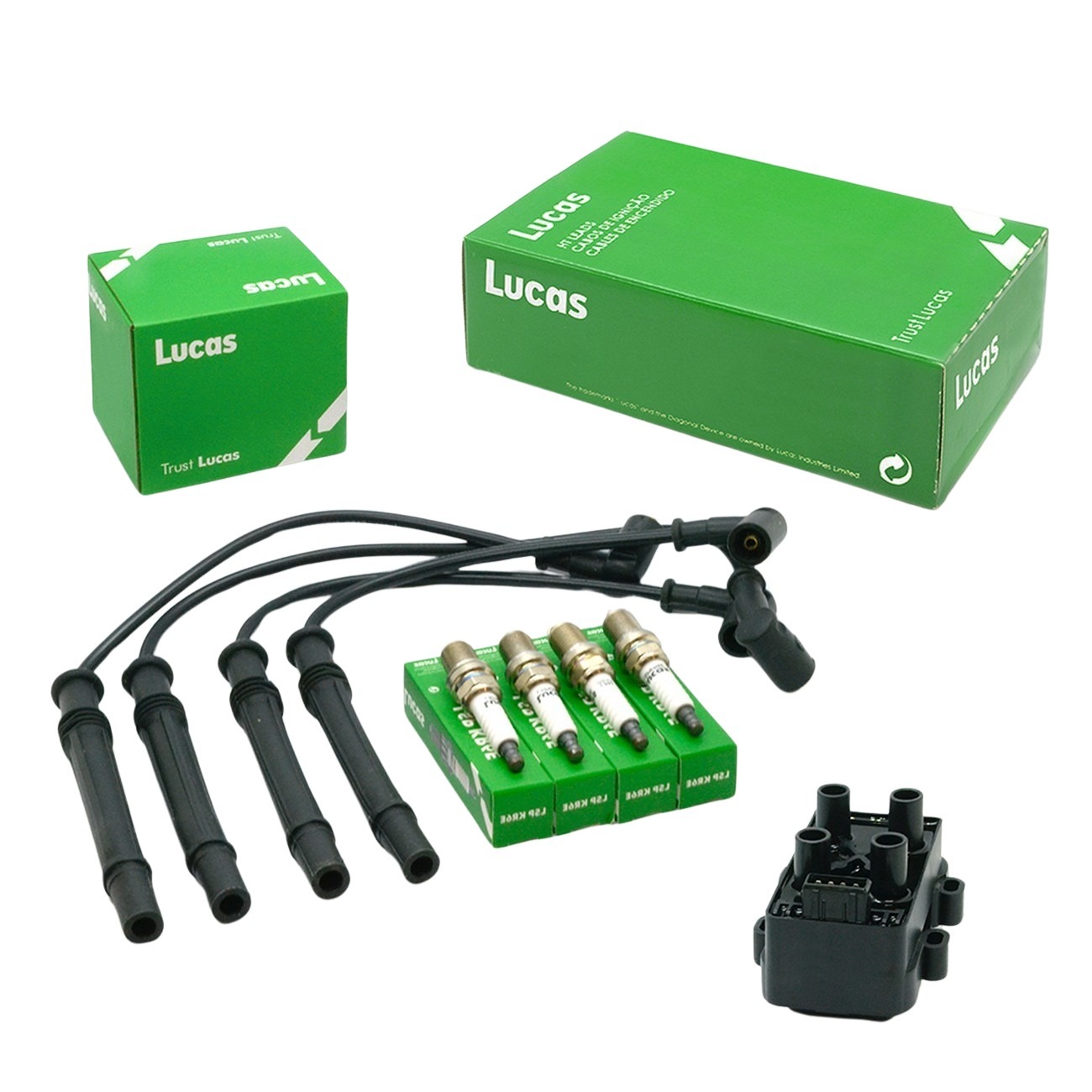 Kit Lucas L100043 Bobina Cables Y Bujias Renault Kangoo 1.2 8v Twingo 1.2 8v
