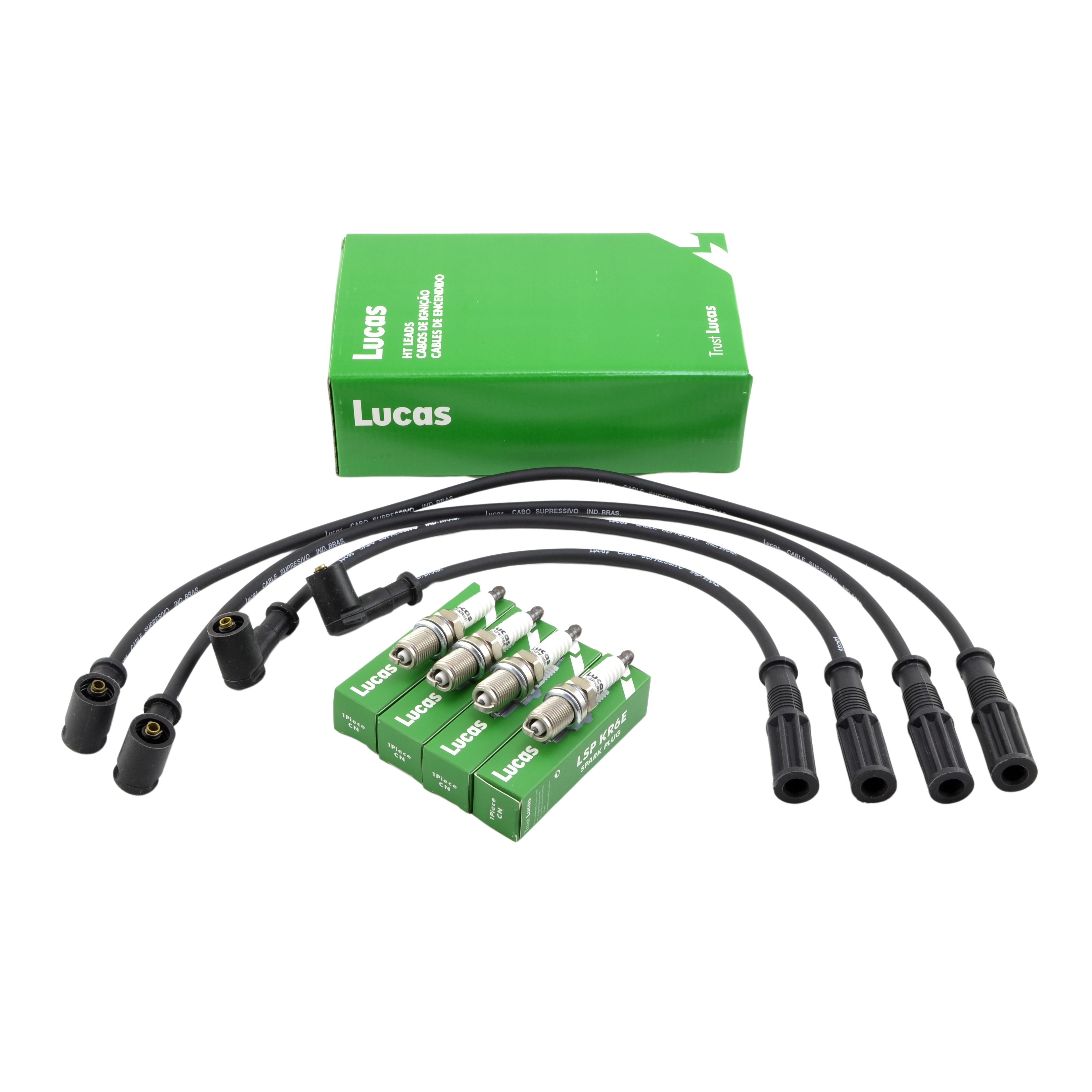 Kit Lucas L201 Cables Y Bujias Fiat Palio 1.4 8v Siena 1.4 8v Strada 1.4 8v Uno 1.3 8v