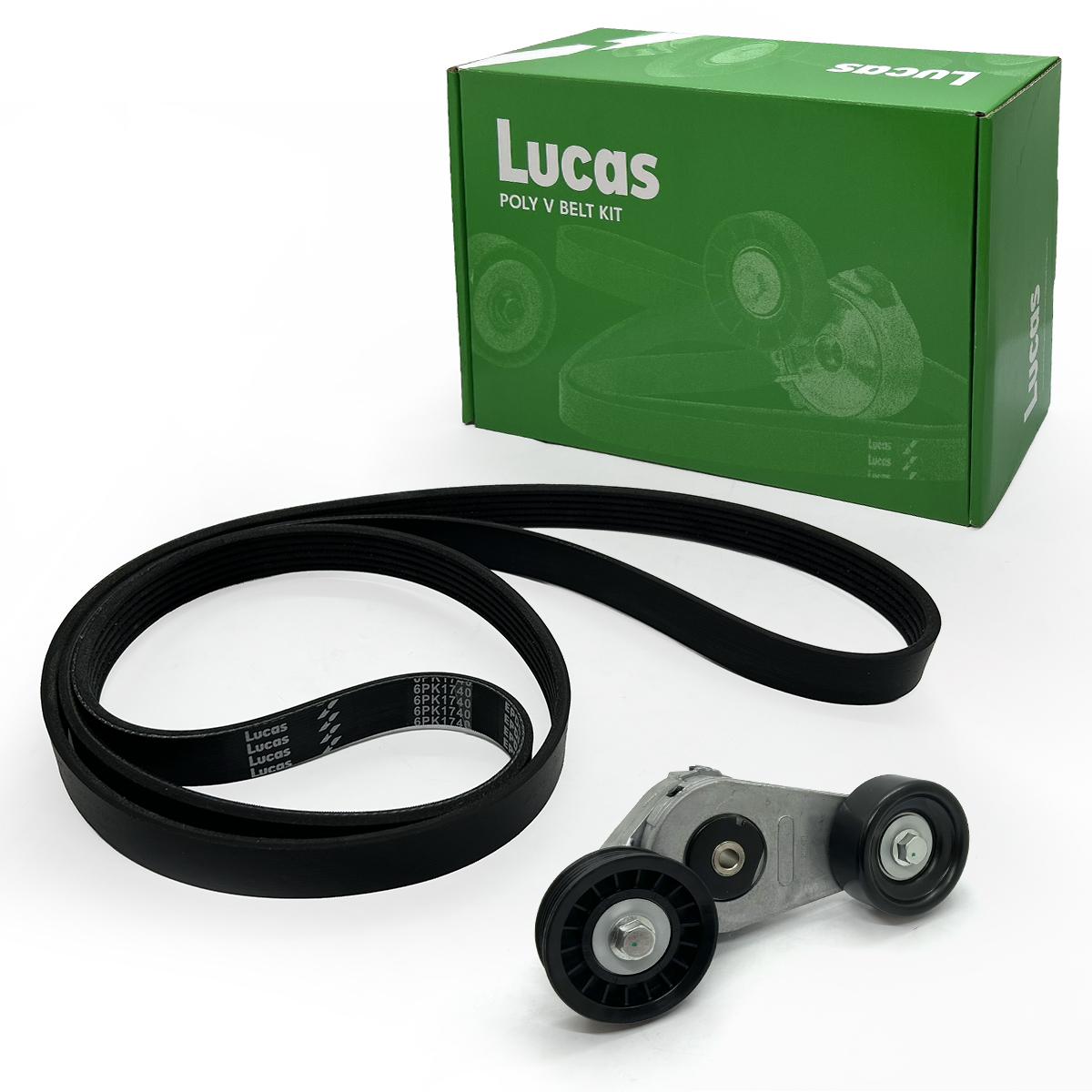 Kit Tensor Y Correa Poly-v Lucas 6pk1740 Volkswagen Gol 1.6 8v 1.8 8v 1.6 Diesel Saveiro 1.6