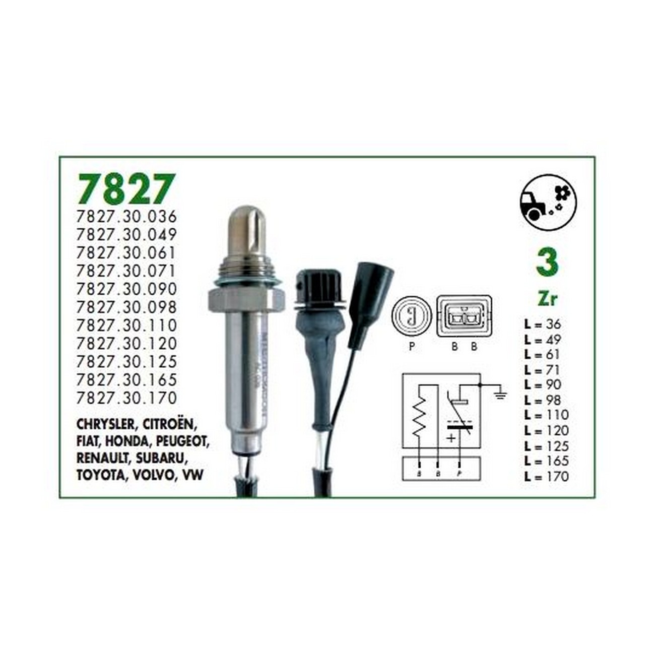 Sonda Lambda Thomson Fiat Uno Turbo 1.3 Ie 70 1.4