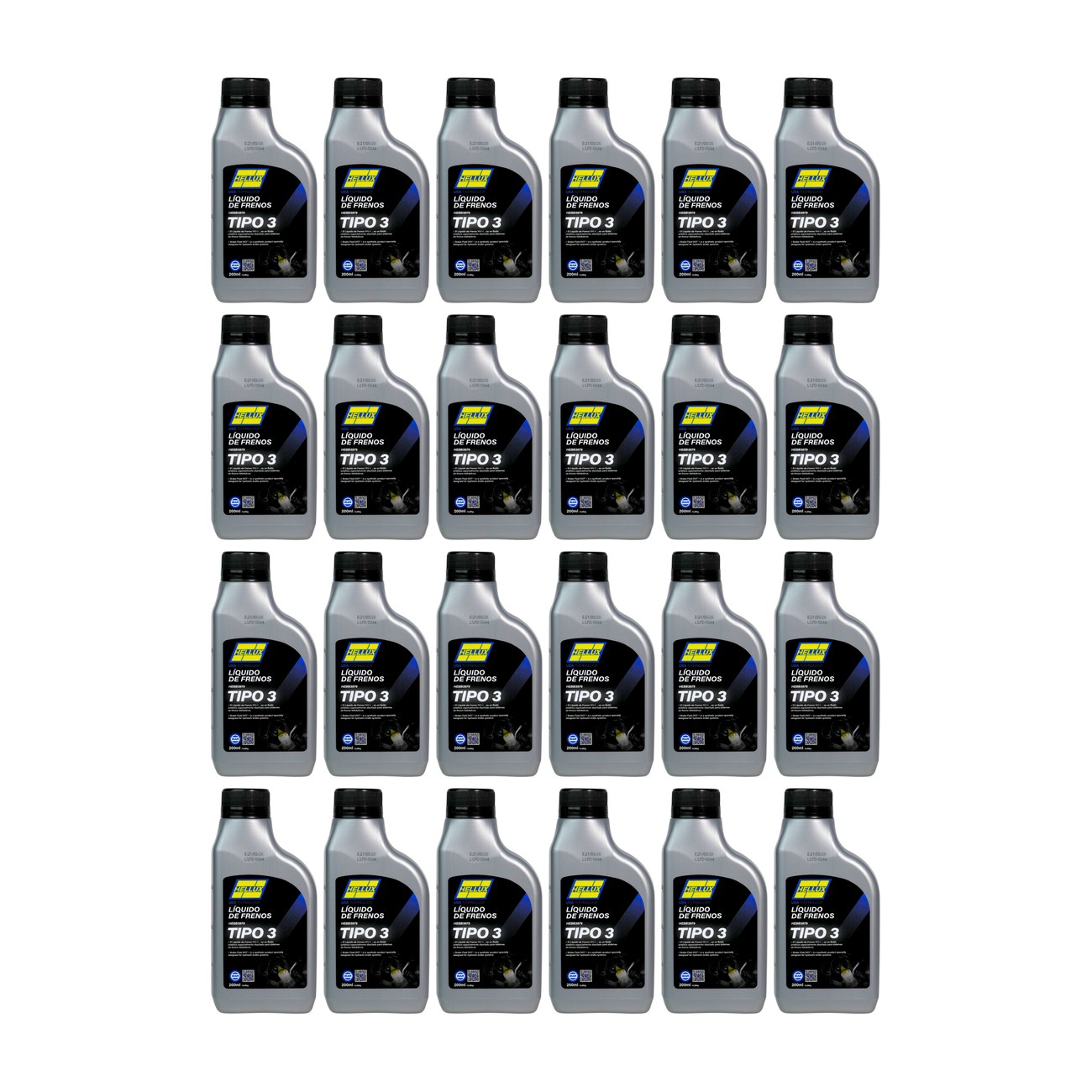 Pack 24 Liquido De Frenos Hellux Dot 3 200 Ml