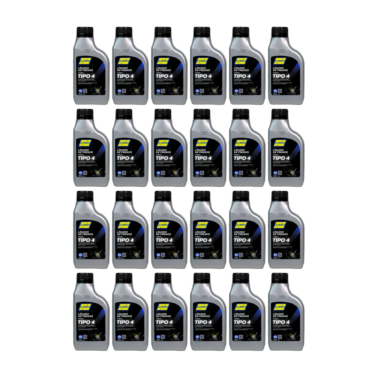 Pack 24 Liquido De Frenos Hellux Dot 4 200 Ml