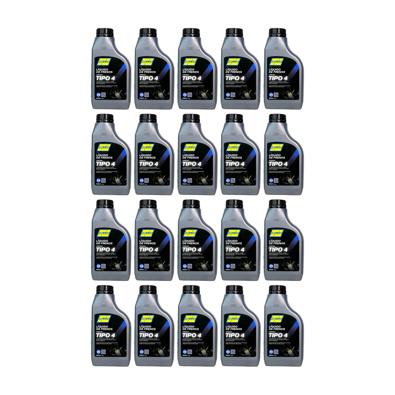 Pack 20 Liquido De Frenos Hellux Dot 4 500 Ml