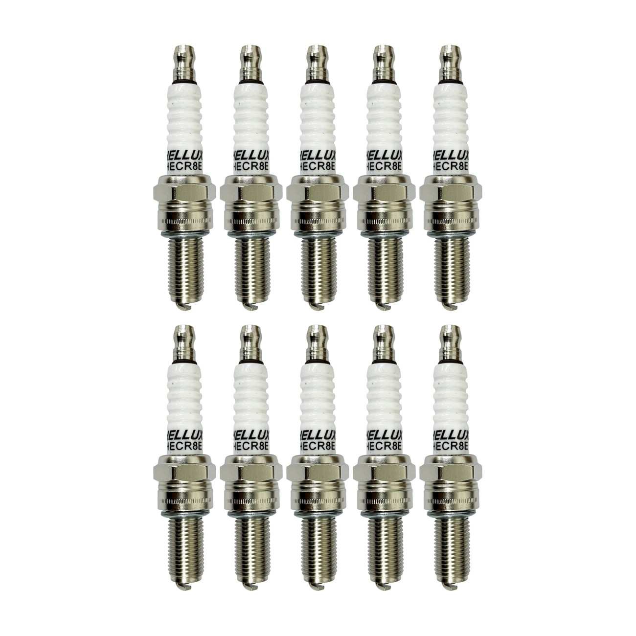 Combo De 10 Bujias Hellux Cobre Gilera Dna 4t Runner Vxr 180