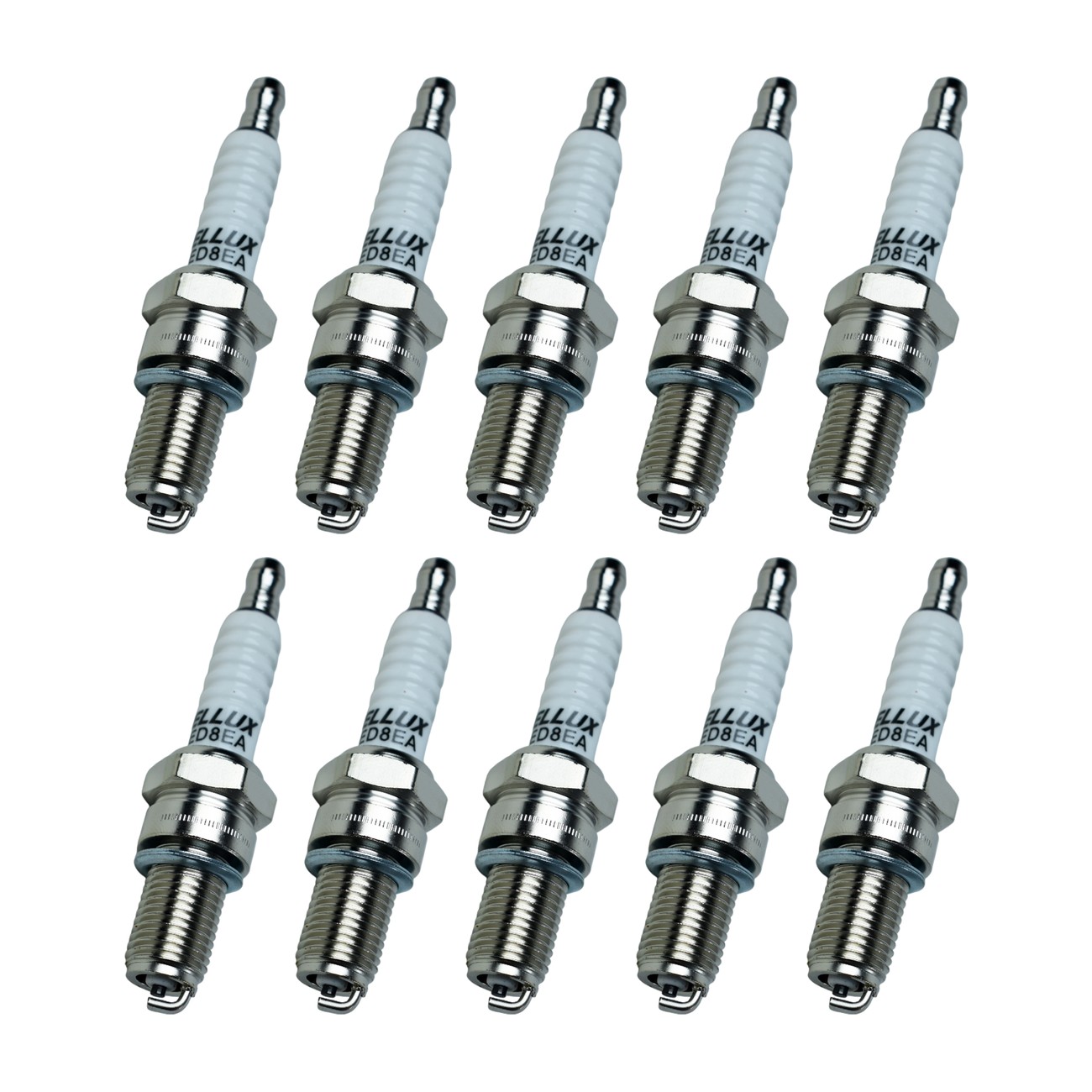 Combo De 10 Bujias Hellux Cobre Mondial Hd 150 L / Vr 150 H Hd 125 L / Rd 125