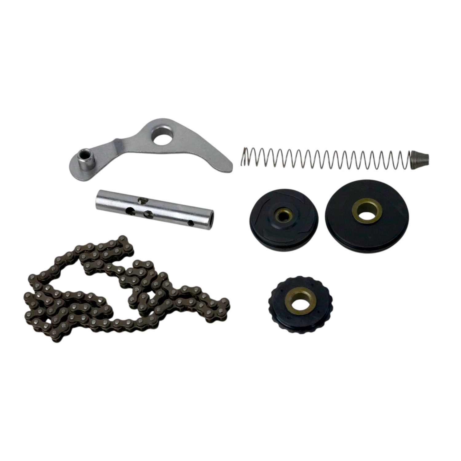 Kit De Distribucion Moto Hellux Honda Dax 70 Biz 100 Cadena 25h 82 Eslabones Negro