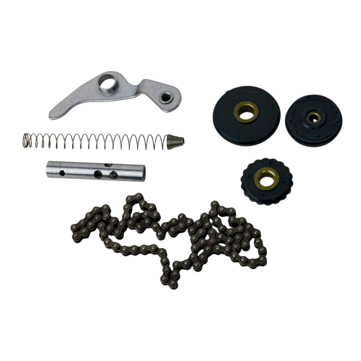 Kit De Distribucion Moto Hellux Honda Xr 100 Gilera Smash 110 Motomel Blitz 110 Corona Lisa Cadena 25h 90 Eslabones Negro