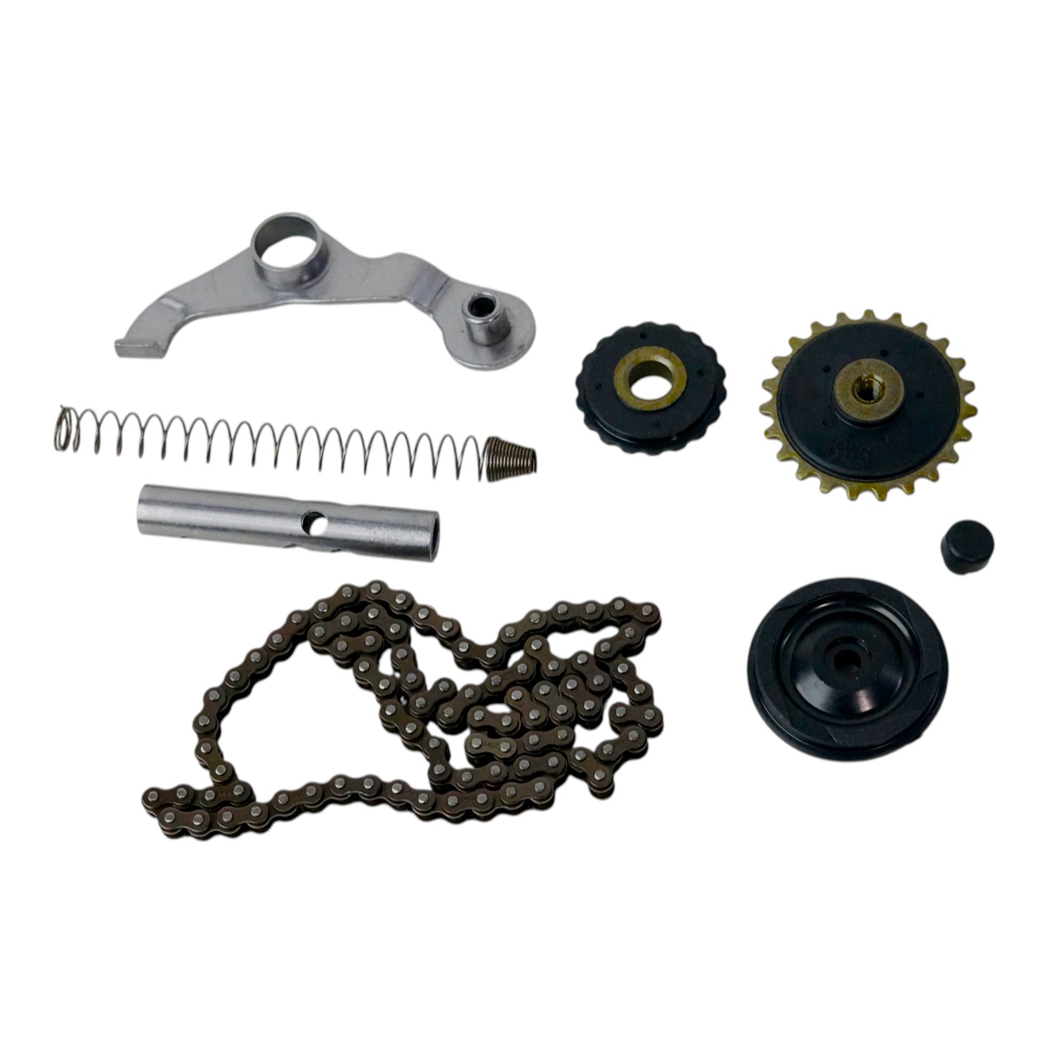 Kit De Distribucion Moto Hellux Honda Wave 110 Corona Dentada Cadena 25h 90 Eslabones Negro