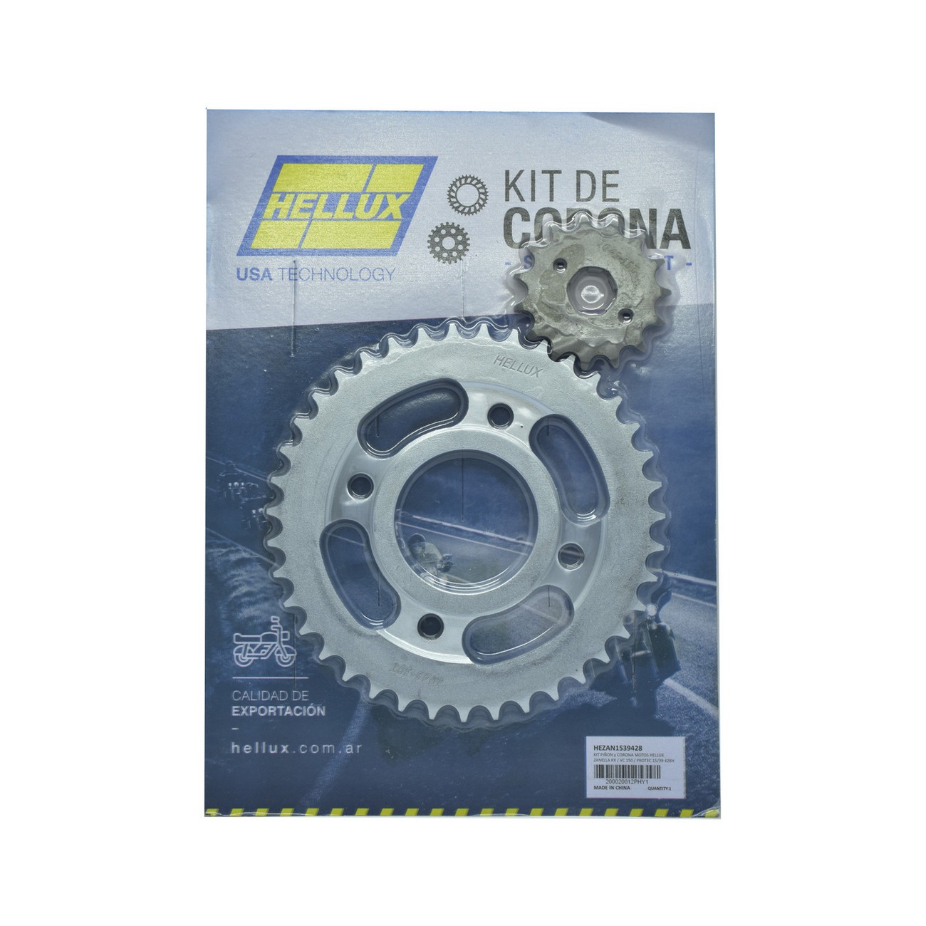 Kit Piñon Y Corona Para Zanella Hj125 Rx Vc 150