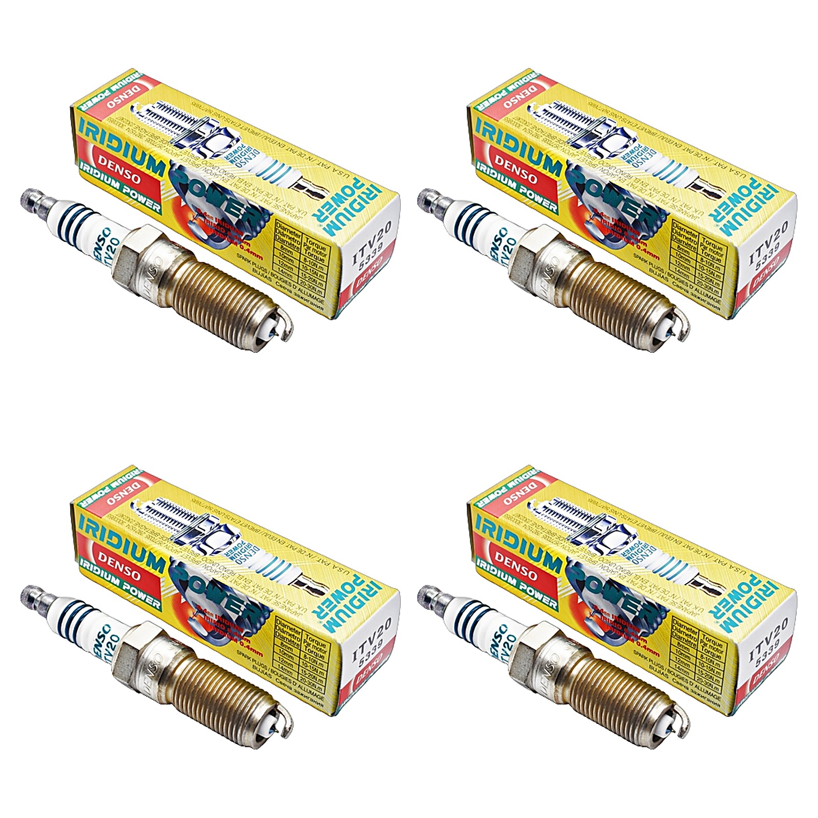 Kit Bujias Denso Iridium Ford Courier 1.4 16v 1.6 8v Ecosport 1.5 16v 1.6 16v 1.6 8v 2.0 16v Escape 2.0 16v Escort 1.6 8v 1.8 16v Fiesta 1.4 16v 1.6 16v 1.6 8v Focus 1.6 8v 1.8 16v