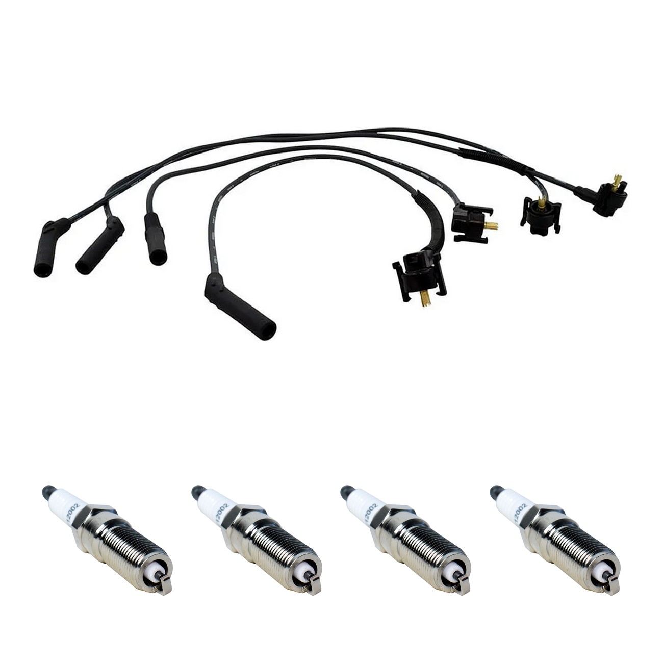 Kit Cables Y Bujias Hellux Ford Courier 1.4 16v Escape 2.0 16v Escort 1.8 16v Fiesta 1.4 16v Mondeo 1.8 Gris