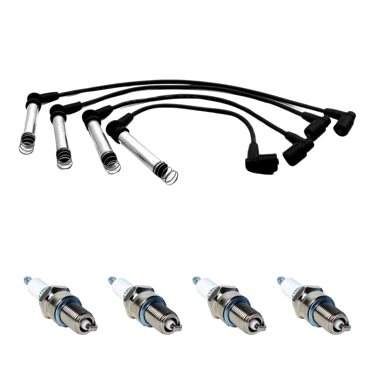 Kit Cables Y Bujias Hellux Chevrolet Astra 1.8 8v 2.0 8v Vectra 2.0 8v 2.2 8v Zafira 2.0 8v Negro
